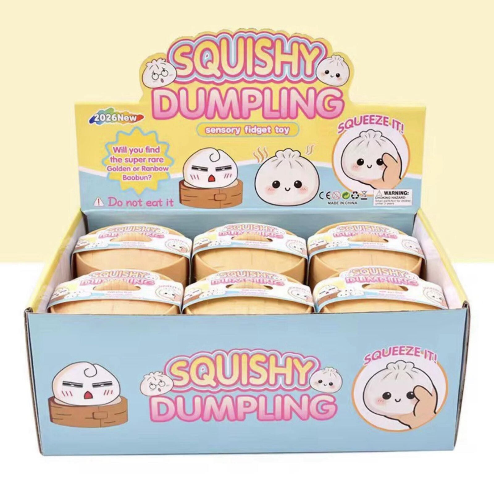 Lot of 6 Squishy Dumpling Sensory Fidget Toy Blind Box Cute Squeeze StressRelief