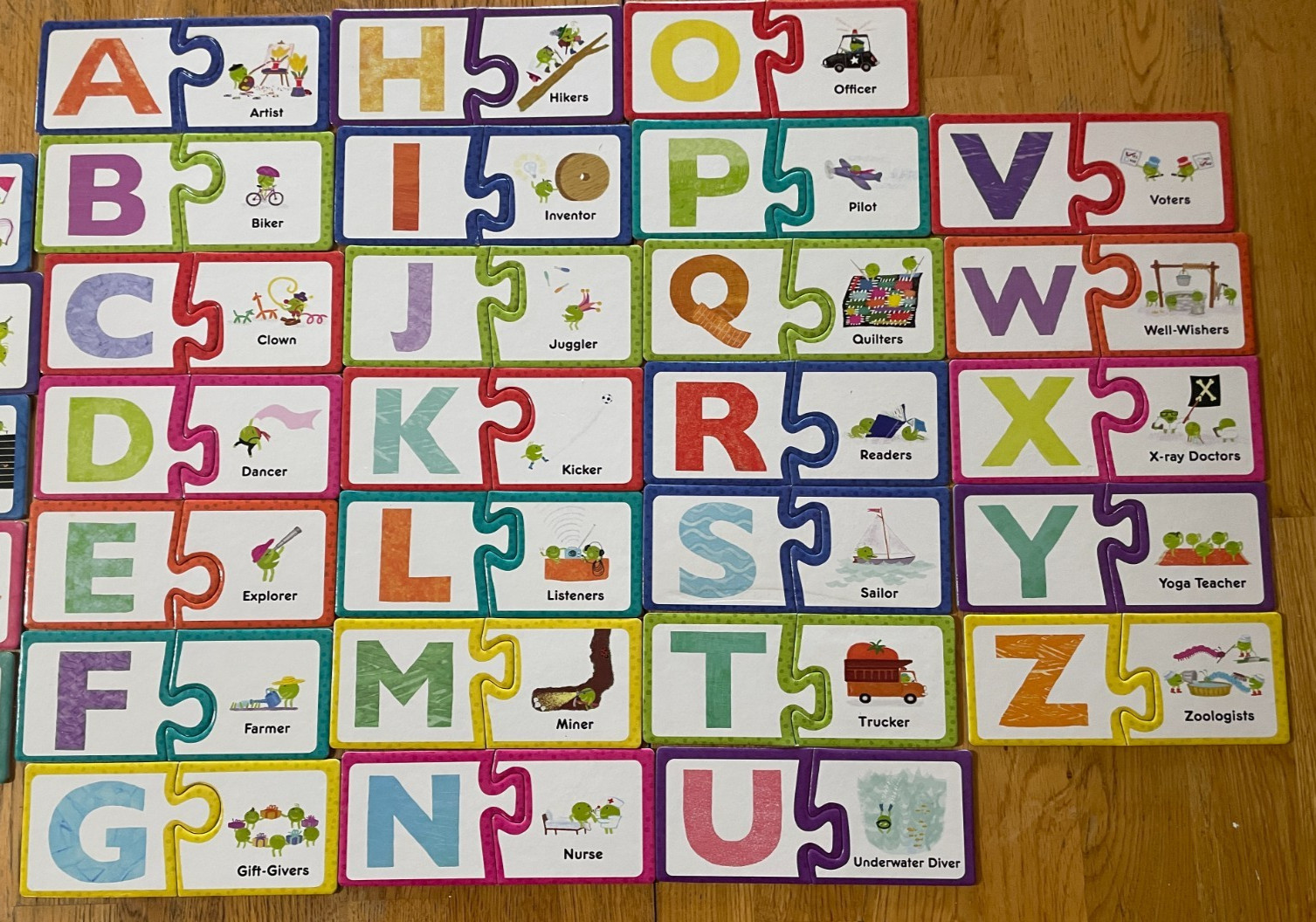 Scholastic LMNO Peas Matching Puzzle Pairs Alphabet Numbers 72 Pieces w/Book
