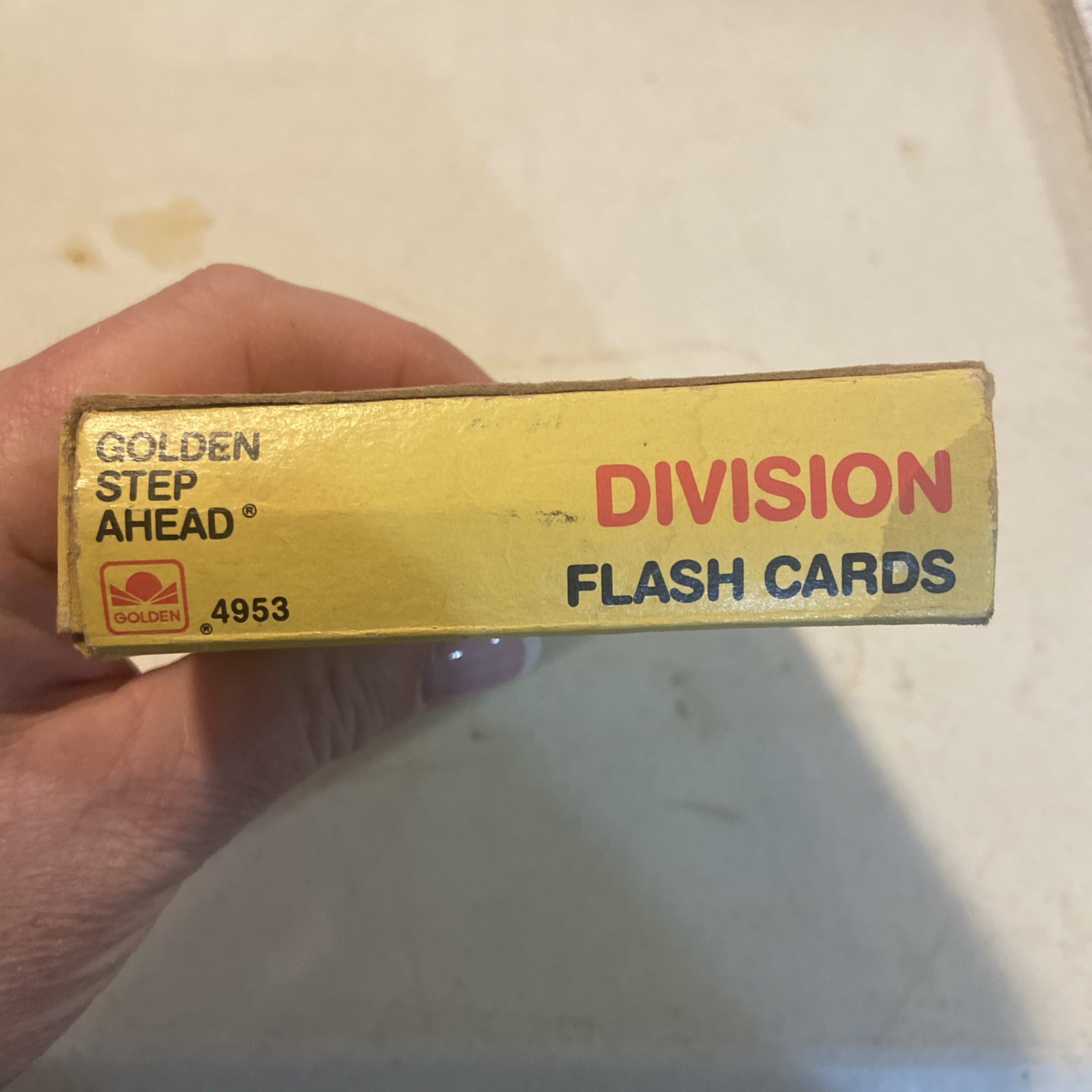 Old Stock Vintage 1984 Division Flash Cards Golden Step Ahead