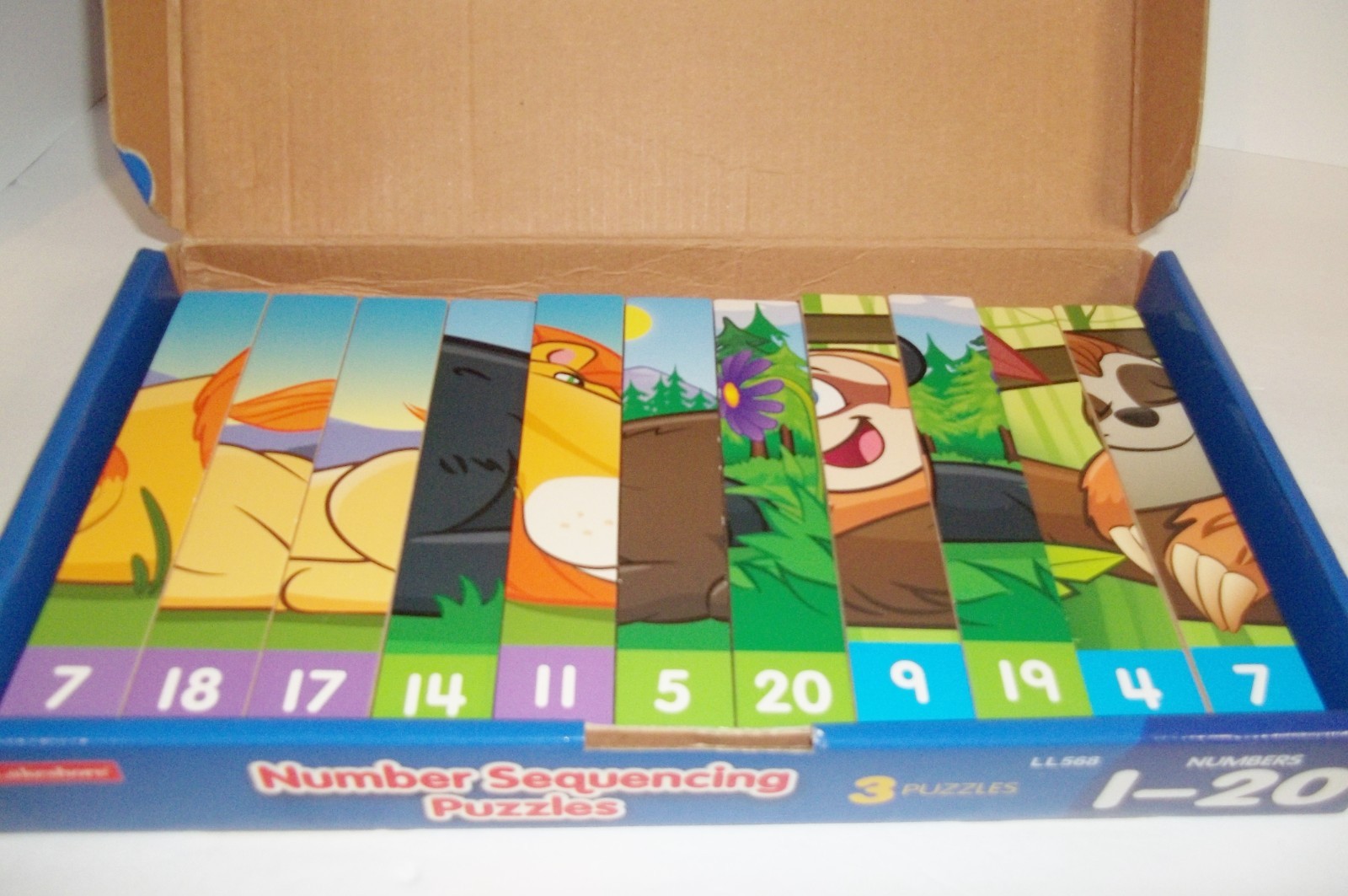 EUC Lakeshore Learning Sequencing Numbers 1-20 Sets (3) wooden puzzles school