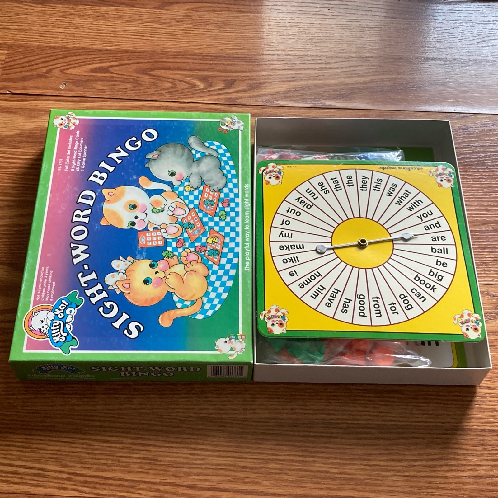 Kitty Kat Sight Word Bingo Home School Game Open Box New Vintage