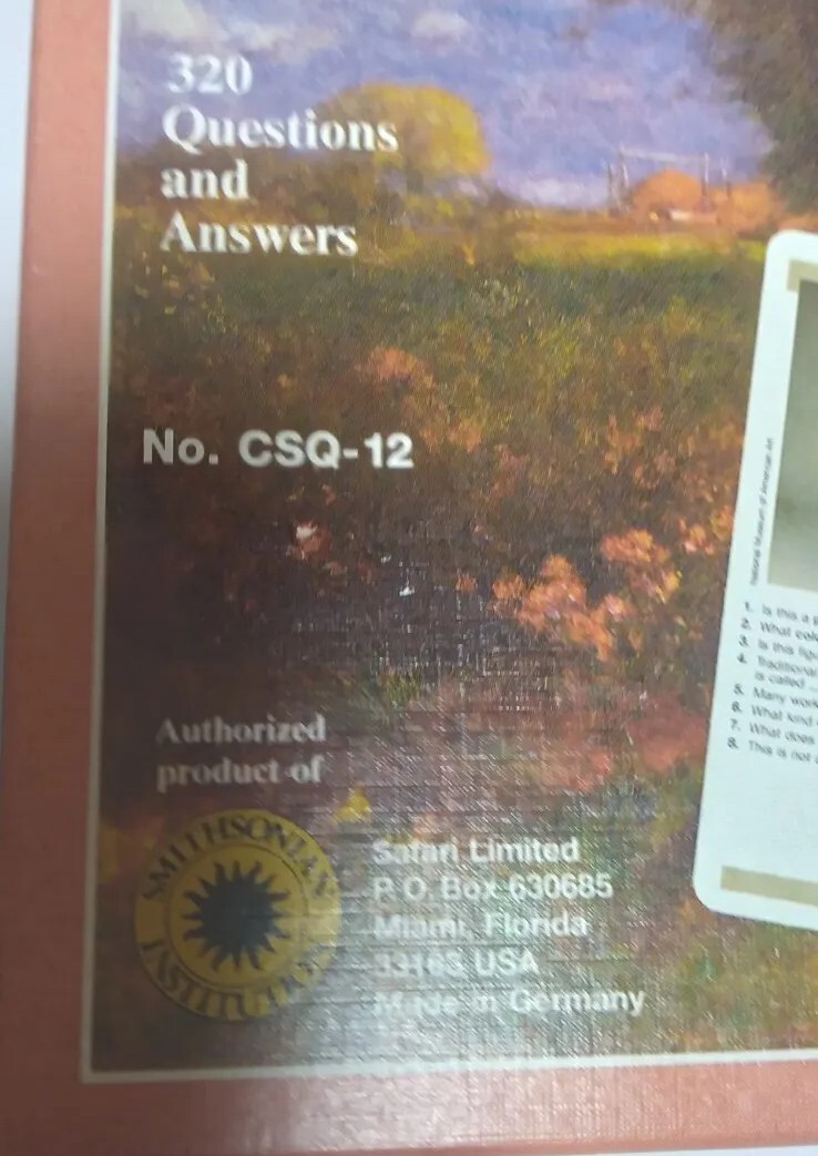 Educational Art Card Game 320 Questions On American Art Smithsonian