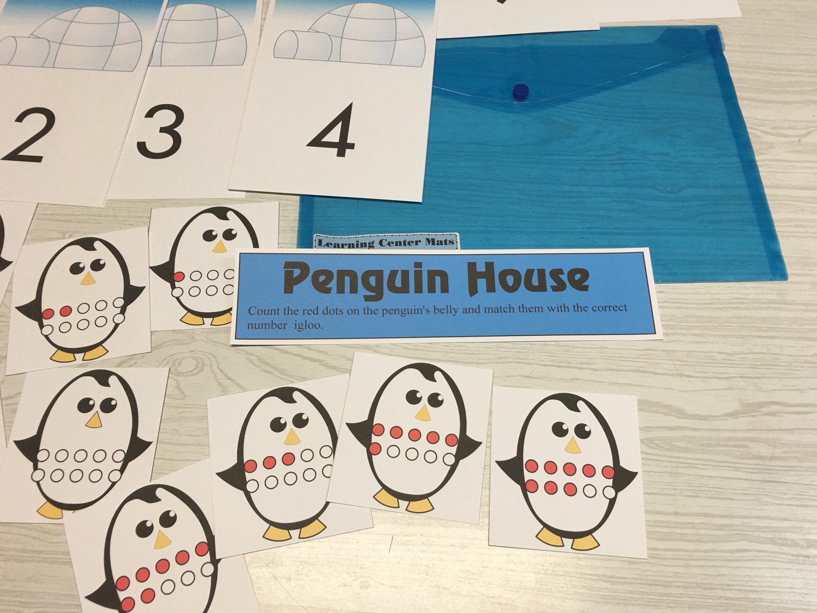 Penguin House Learning Center- Math Mats MATS – Laminated Mats
