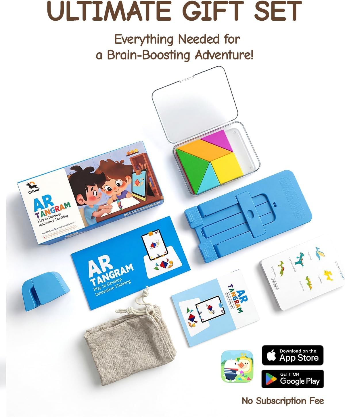 AR Tangram STEM Puzzle Toy Kids Ages 4-6 Educational Learning Game