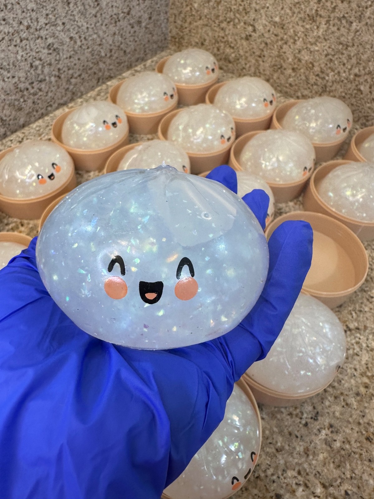 Rare Holographic Glitter Squishy Dumpling