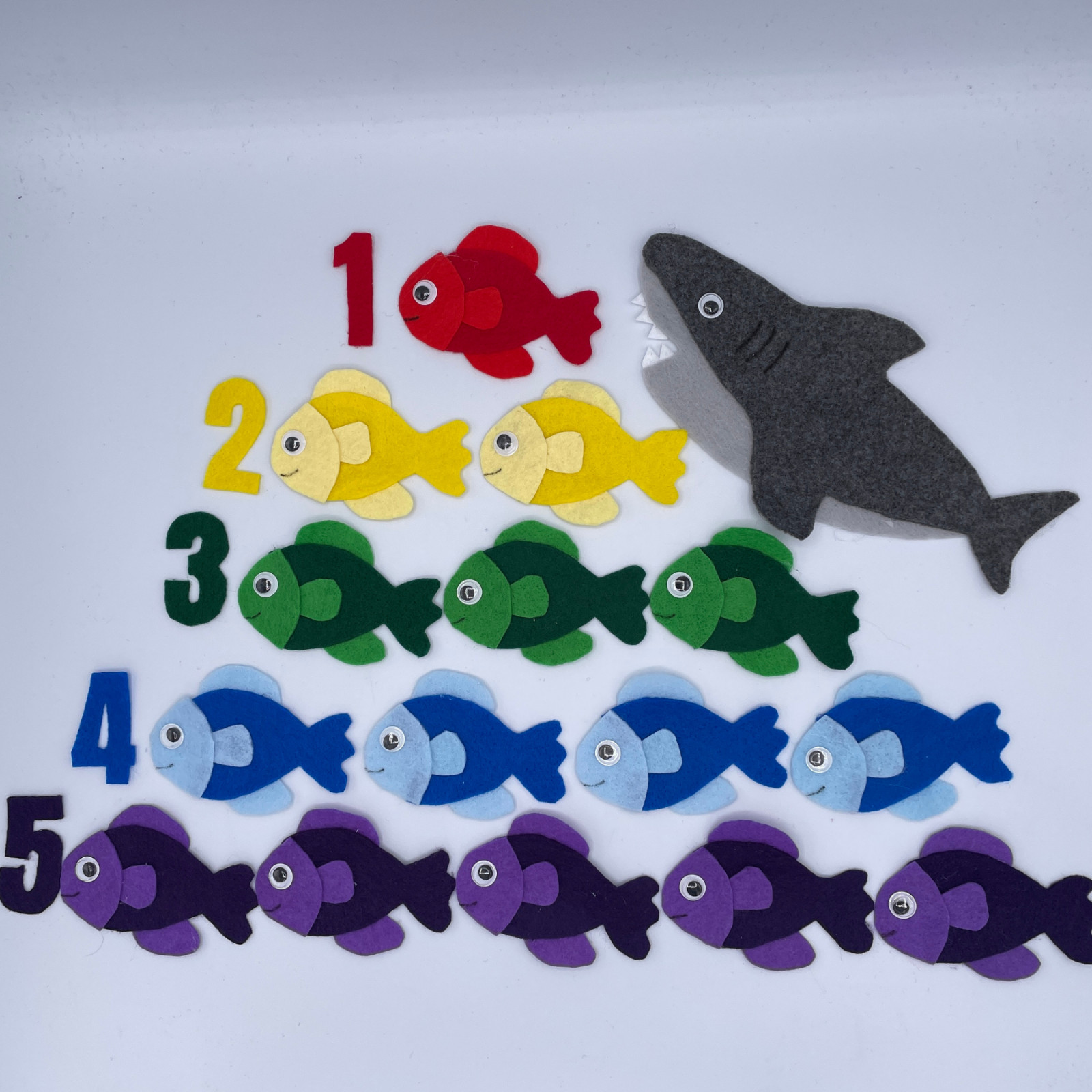 Bubble, Bubble, Pop and Teasing Mr Shark Felt Pieces for Felt/Flannel Board Play