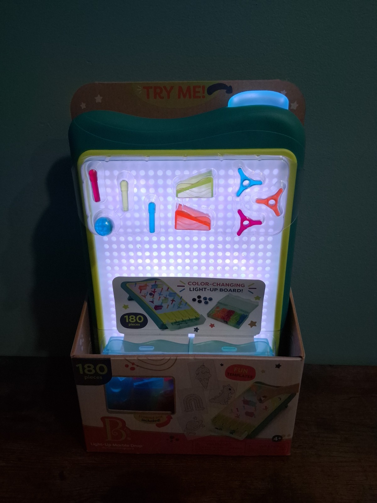 Btoys light up marble drop – illuminated pegboard 4 years up