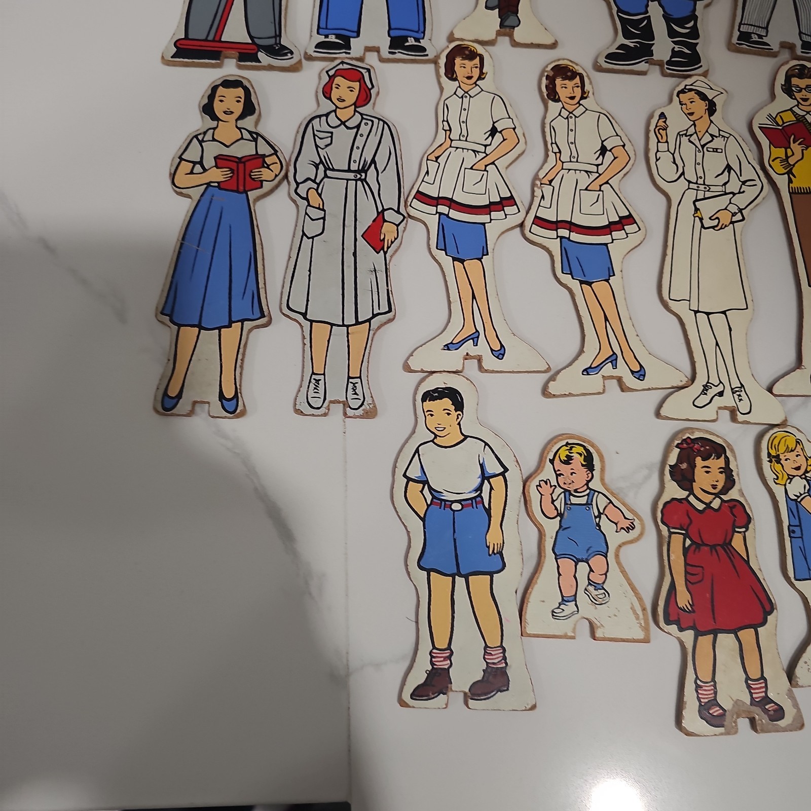 VTG Judy Story W/Box Set Of 25 Community Workers No Stands Educational 60s