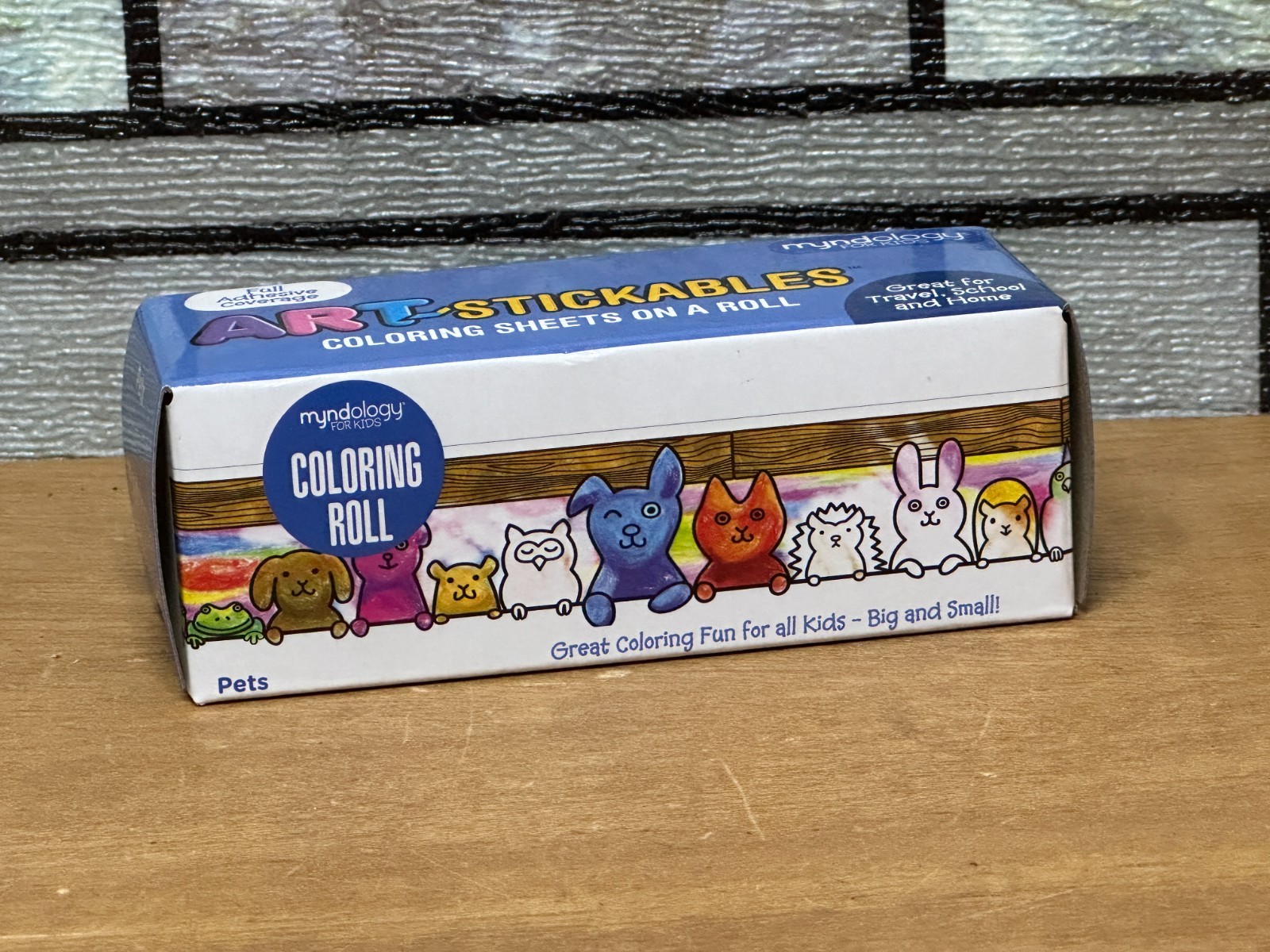 Art Stickables Pets Kids Coloring Activity Roll Surface Safe Adhesive
