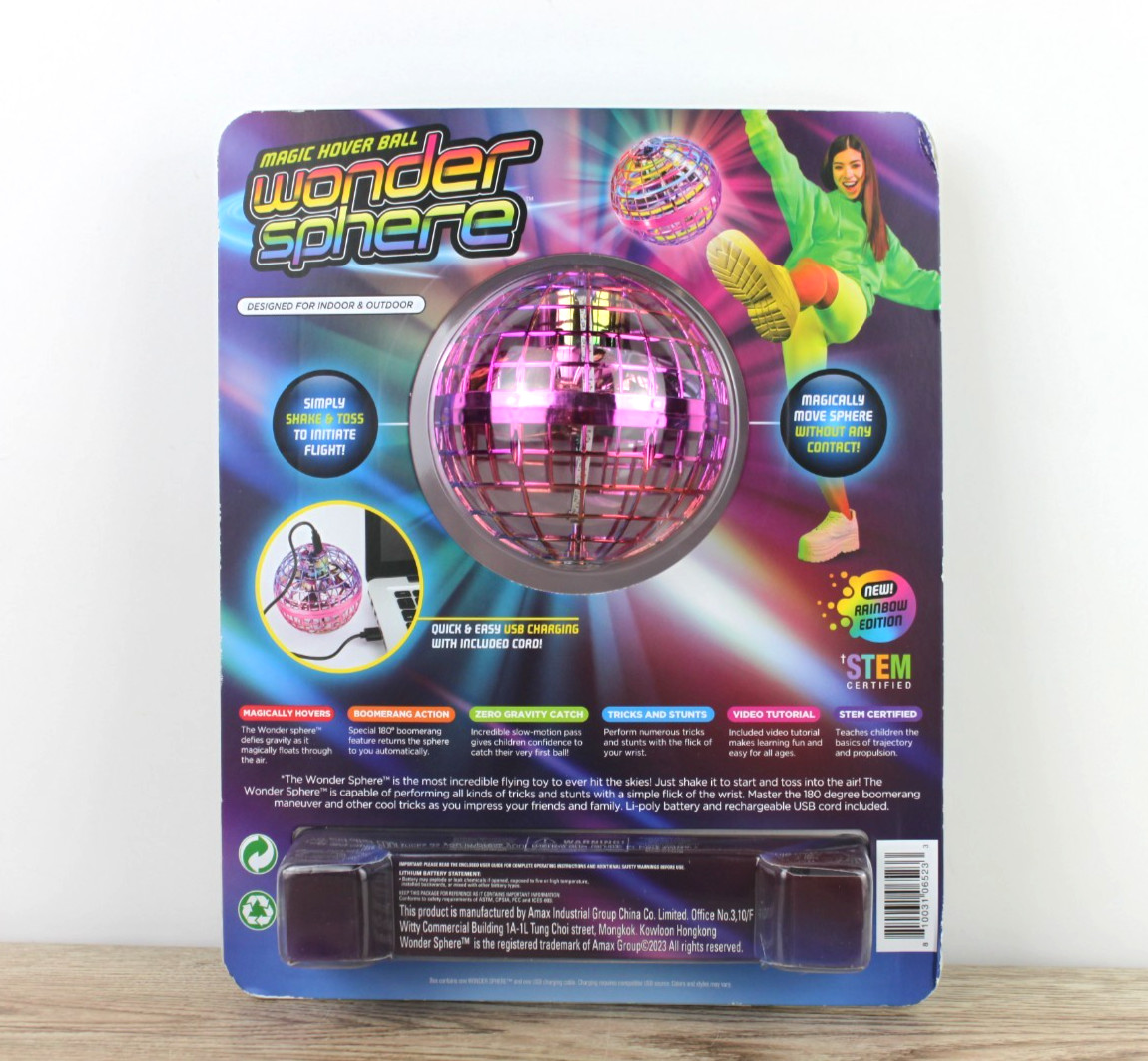 Wonder Sphere Magic Hover Ball Metallic Pink Rainbow Edition – STEM Certified