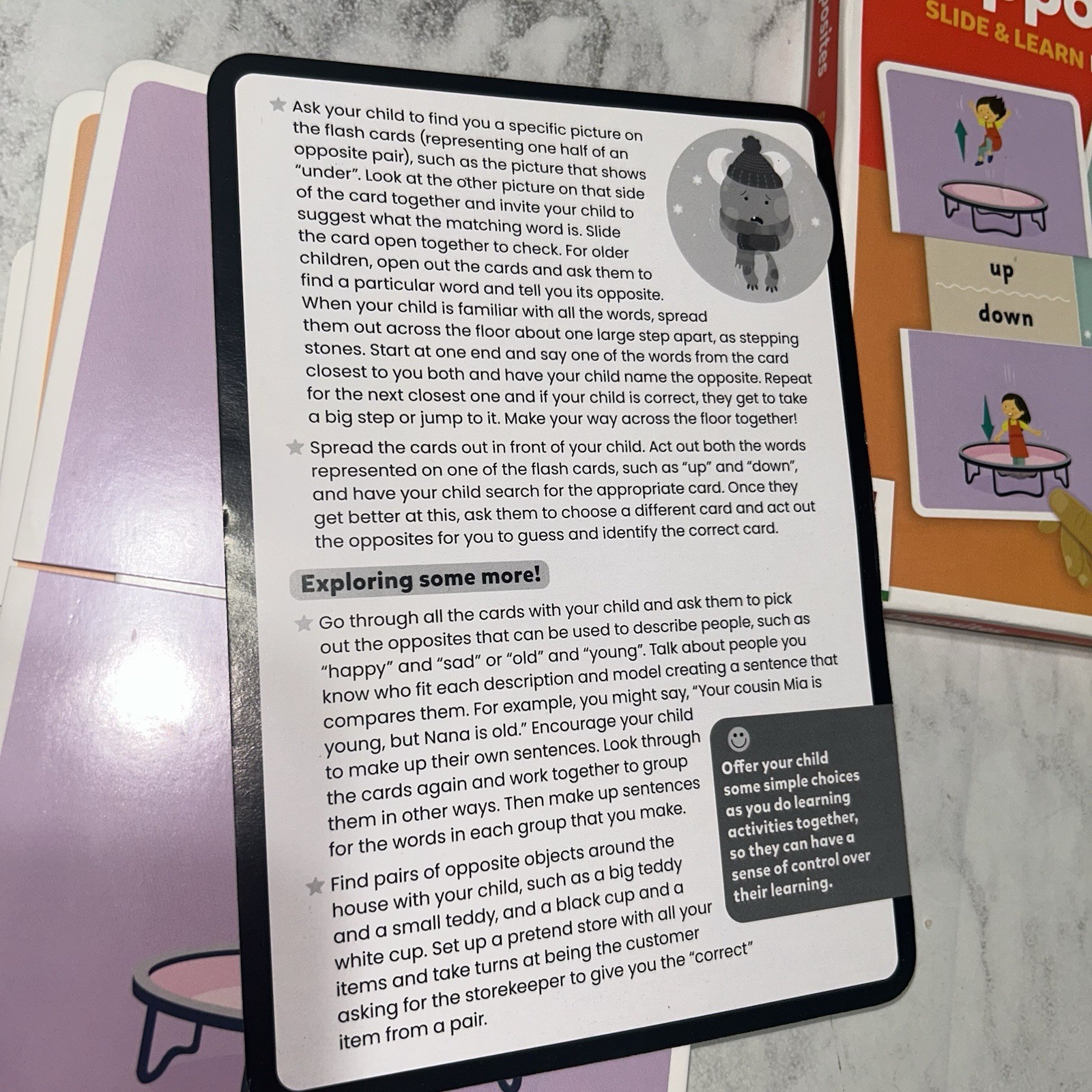 Hinkler Explore Jr. Explorers Opposites Teachers Flash Slide & Learn Cards!