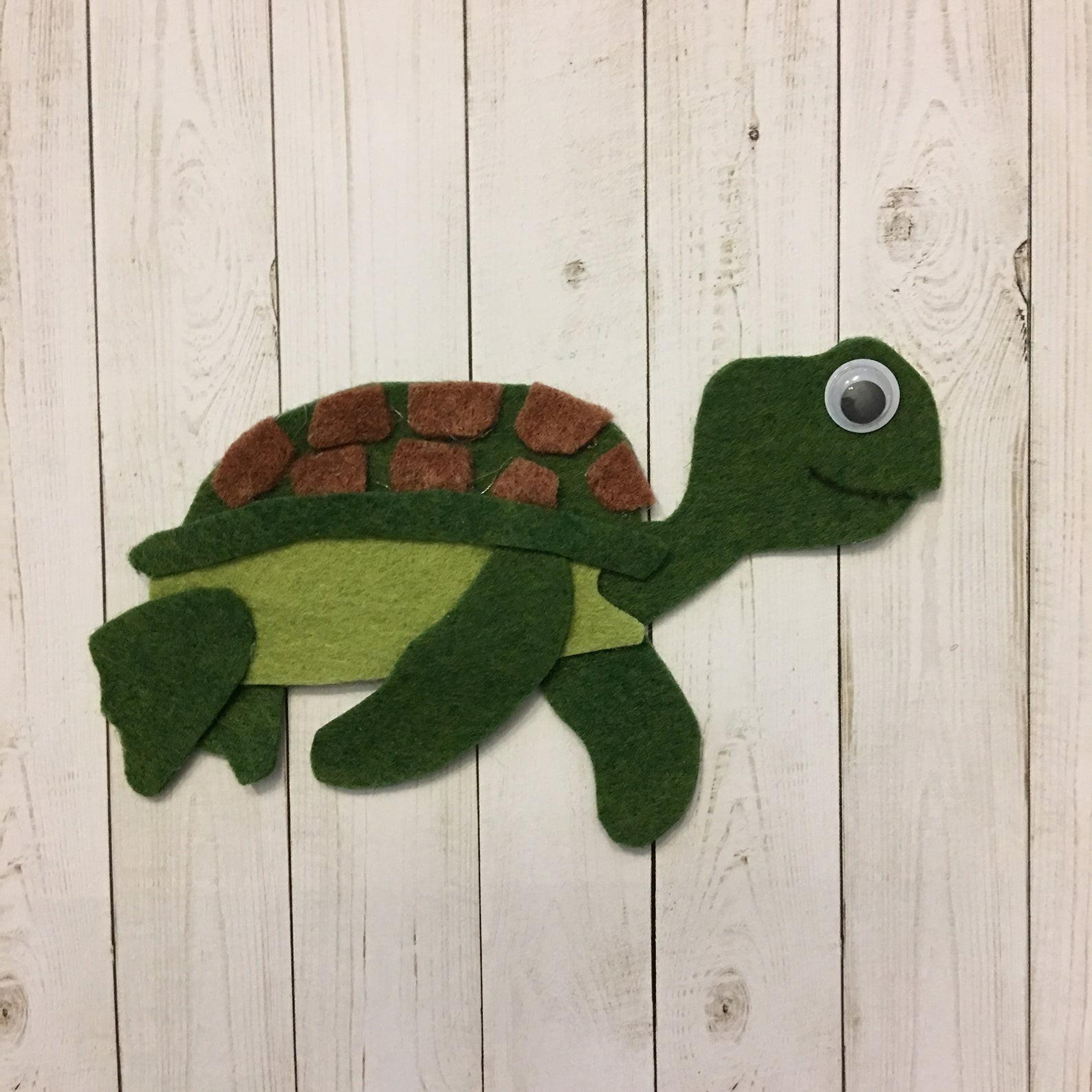 Tiny Tim the Turtle Bath Time Sample Set for Felt or Flannel Board Play