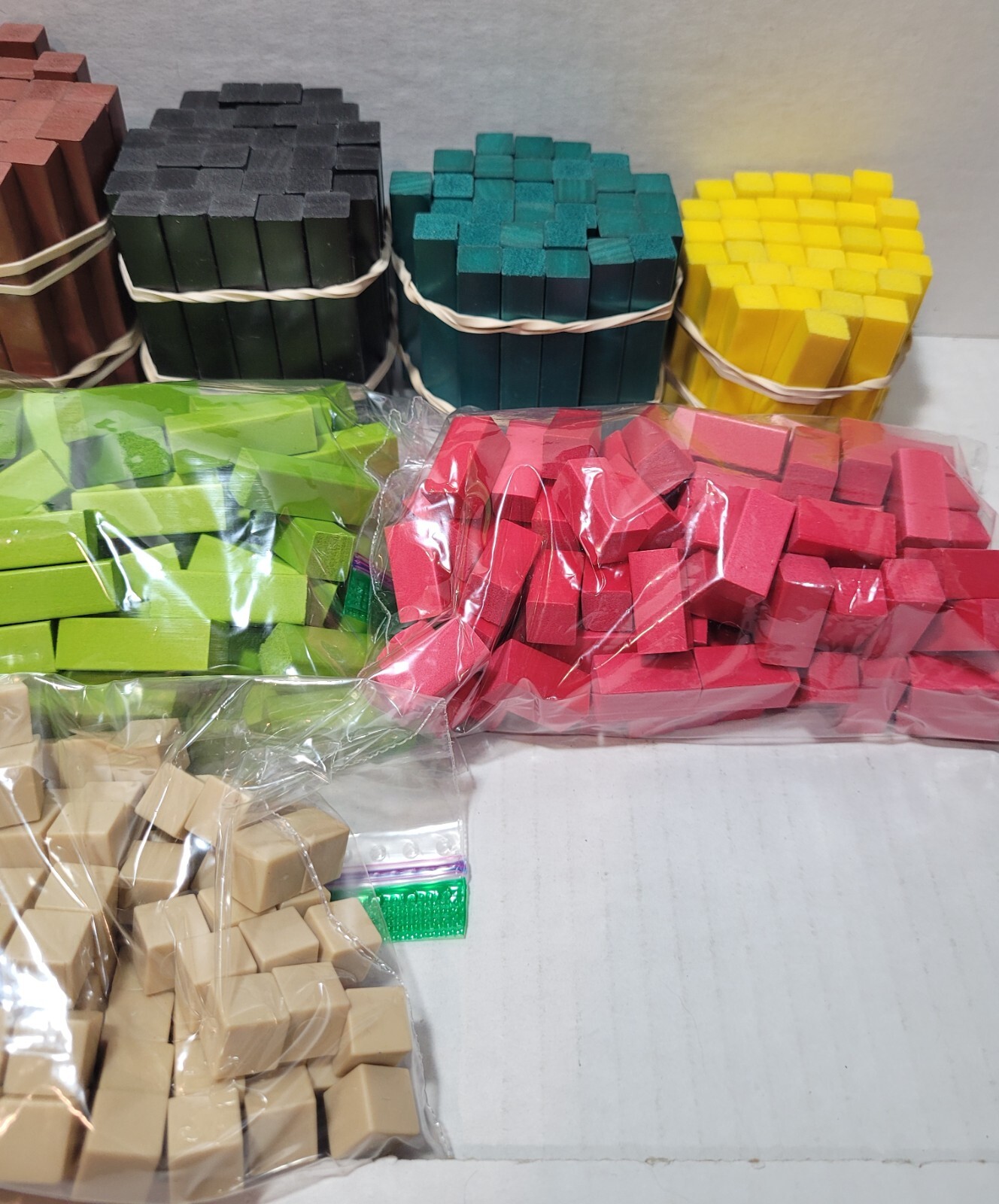 Math Manipulative : Base Ten Sticks 493 Count, 10 sizes, plastic used economy