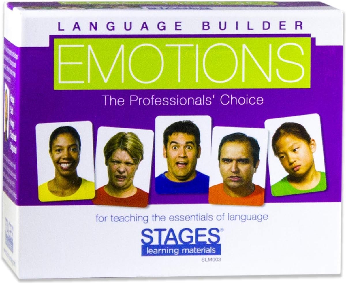STAGES LEARNING Set 1 Language Builder 80 Emotion Cards Autism
