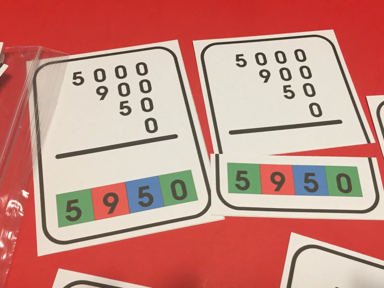 Place Value – Cards for Learning Center – Three Part Cards – Montessori