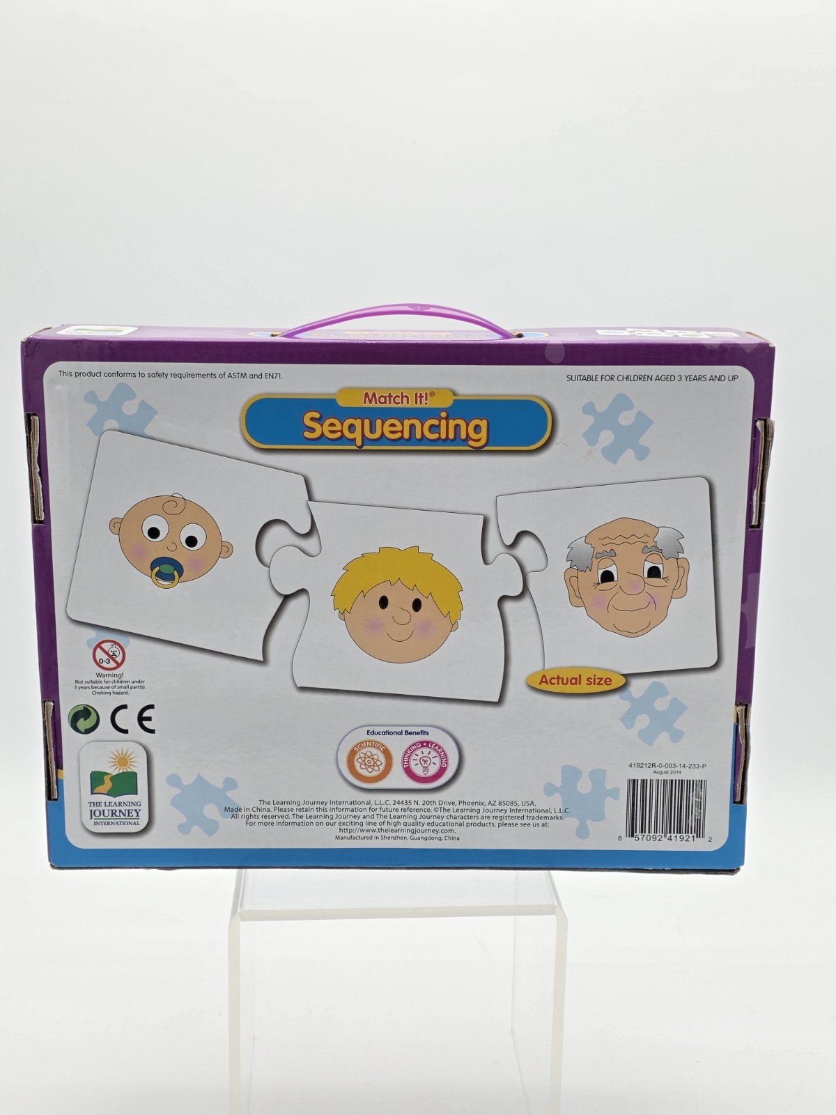 Learning Journey Match It Sequencing 20-3 Pc Puzzle Sets Self Correcting Puzzles