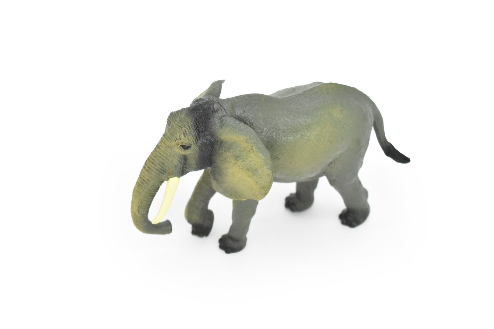 Elephant, Asian, African, Realistic Plastic Reproduction, Hand Painted Toy 6″