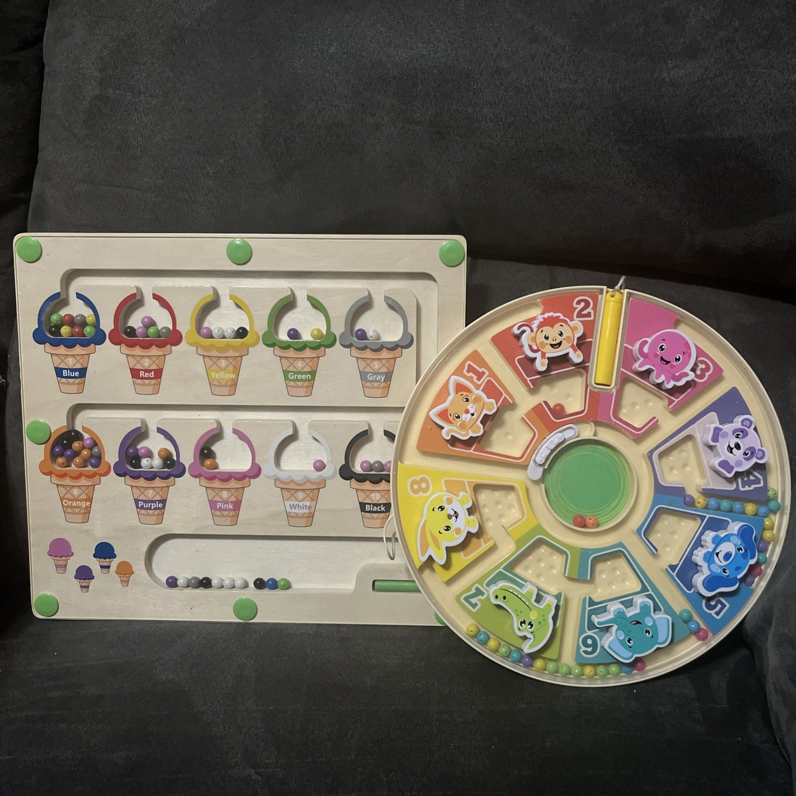 Magnet Color & Counting Maze Game Color & Count Learning Educational set of 2
