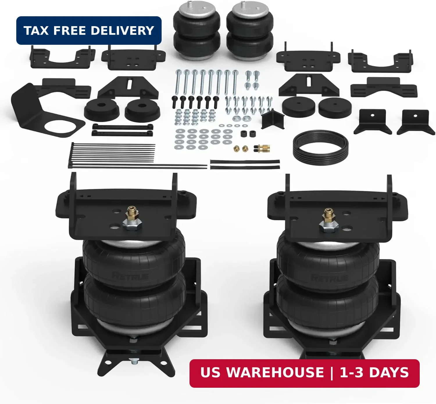 RETRUE Rear Air Bags Suspension Kit for 2017-2023 Ford F250 F350 F450 Truck Towi