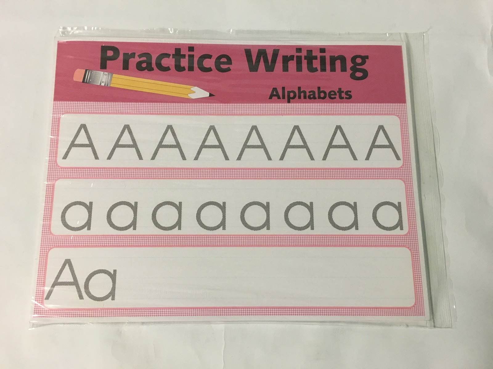 Alphabet Writing Practice Sheet – 26 Laminated Activity Cards – 8.5×11 Preschool
