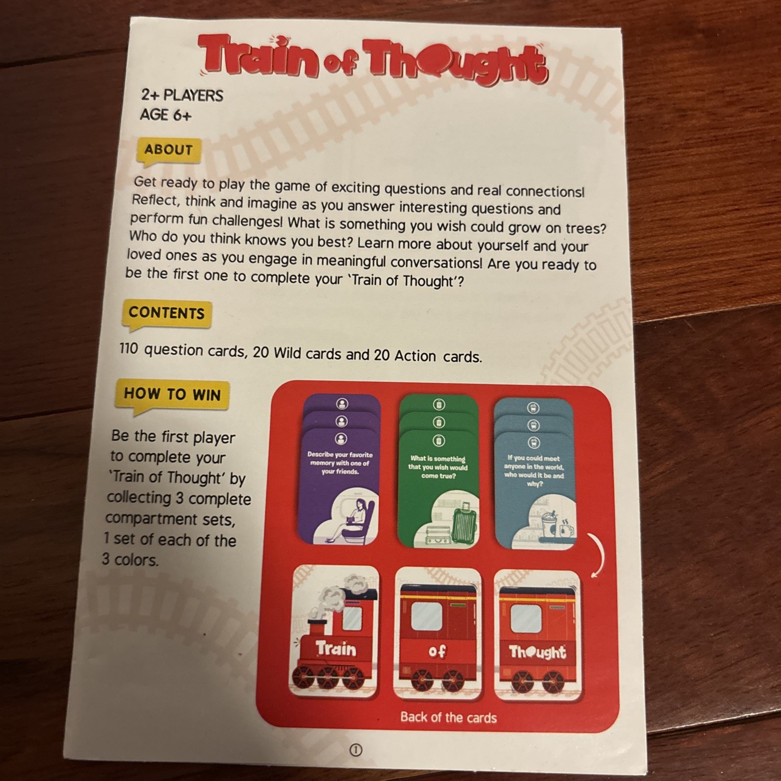 Train of Thought Card Game Travel & Family Game for 6 +Year up. Skillmatics