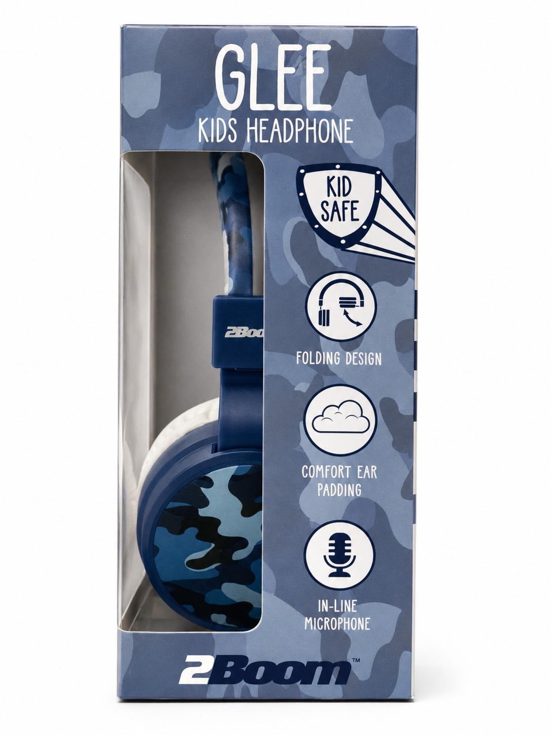 HEADPHONES BLUE W/MICROPHONE VolumeSafe (Max 85db) FOR KIDS NEW