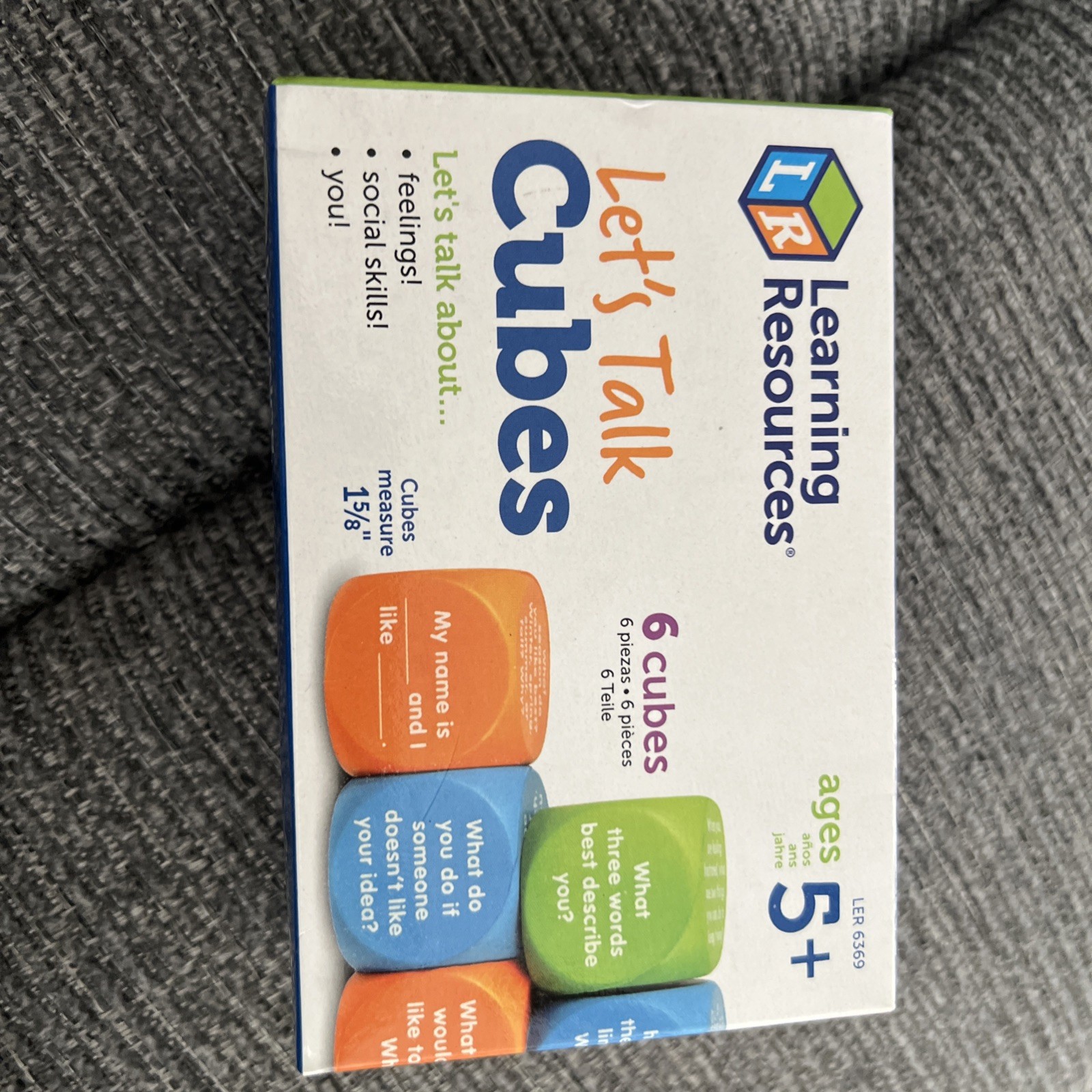 Learning Resources Let’s Talk Cubes Social Skills Game Ages 5+ | 6 Dice Set NEW
