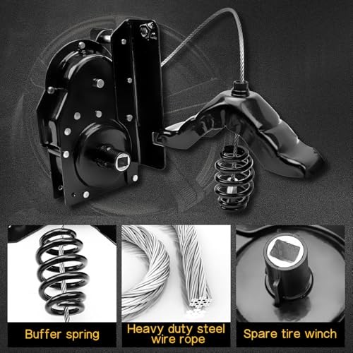 924-528 Spare Tire Hoist Winch Carrier Assembly Fit for Ford F 250 F 350 F 450 F