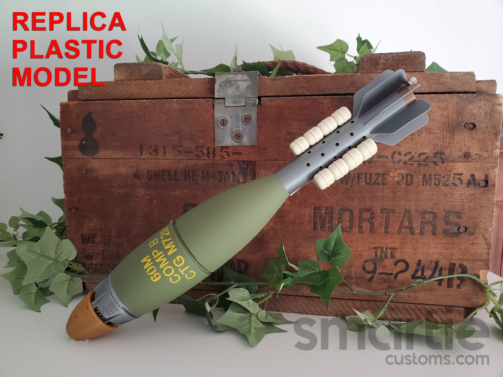 DUMMY M720 60mm Mortar Shell Round – Accurate Size Plastic Replica