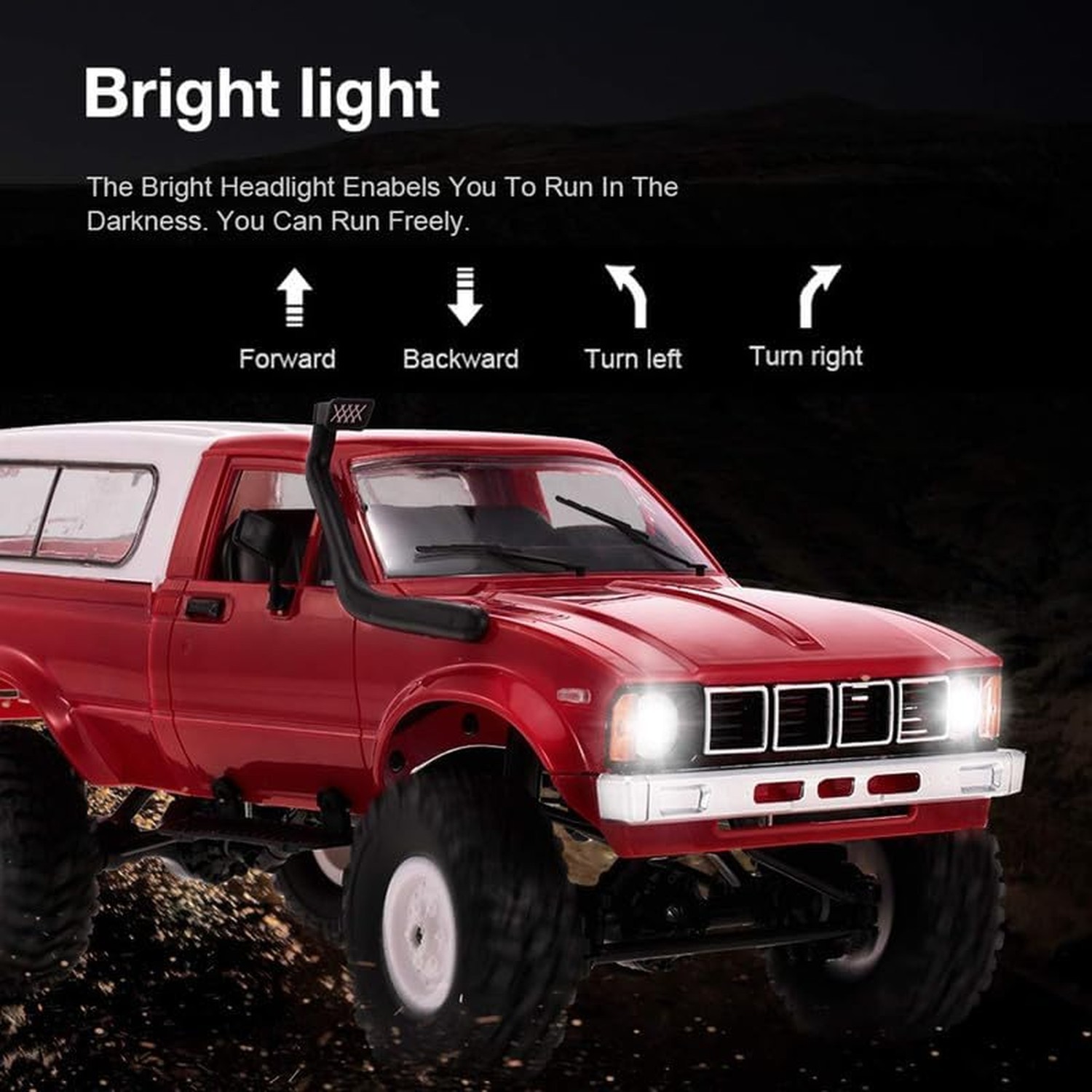 YIKESHU RC Rock Crawler WPL C24 RC Truck 4×4 1/16 RC Crawler Off Road All Ter…