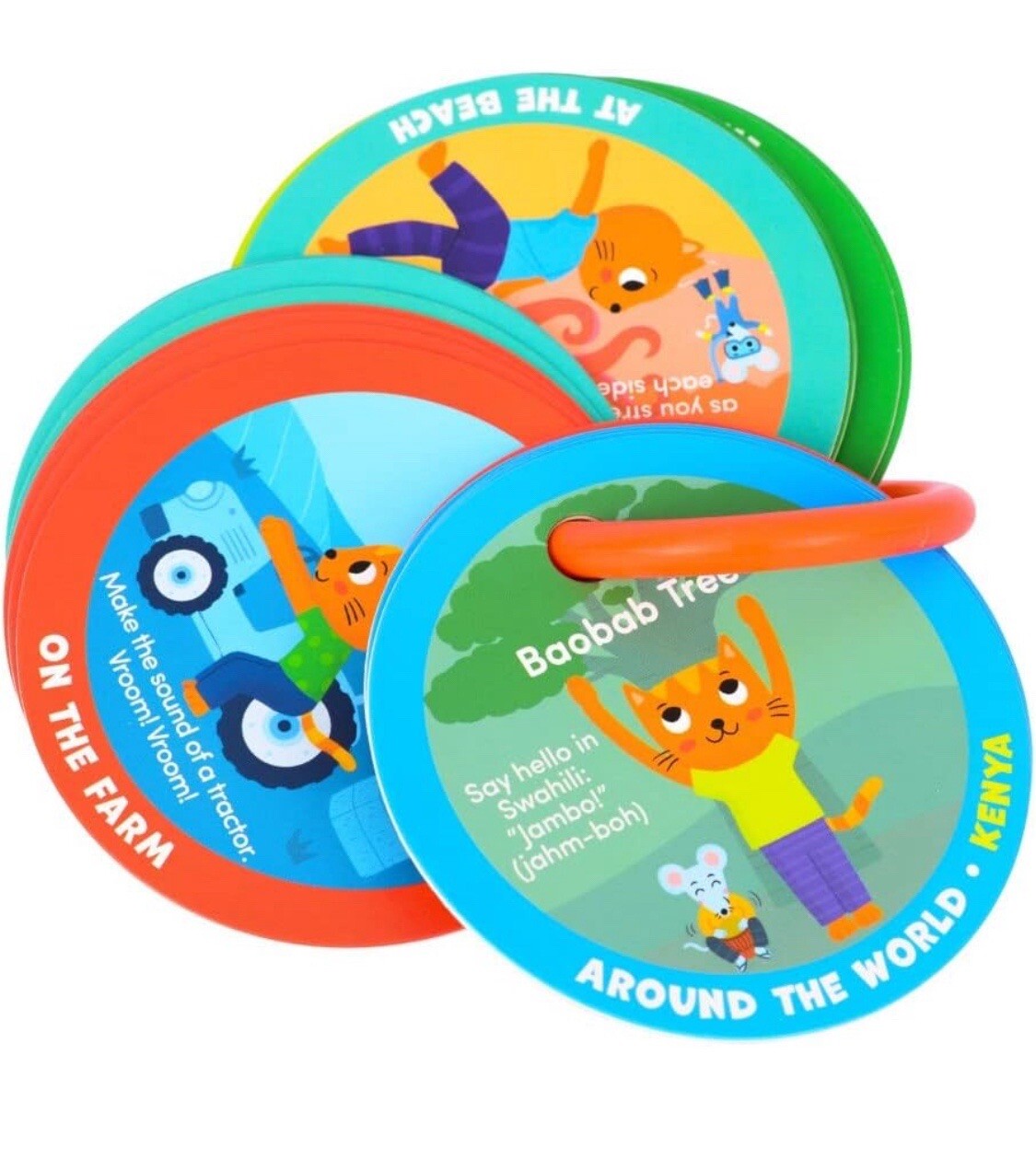 Mollybee Kids – Preschool Yoga Cards Yoga Adventures with Cat and Mouse. No Box.