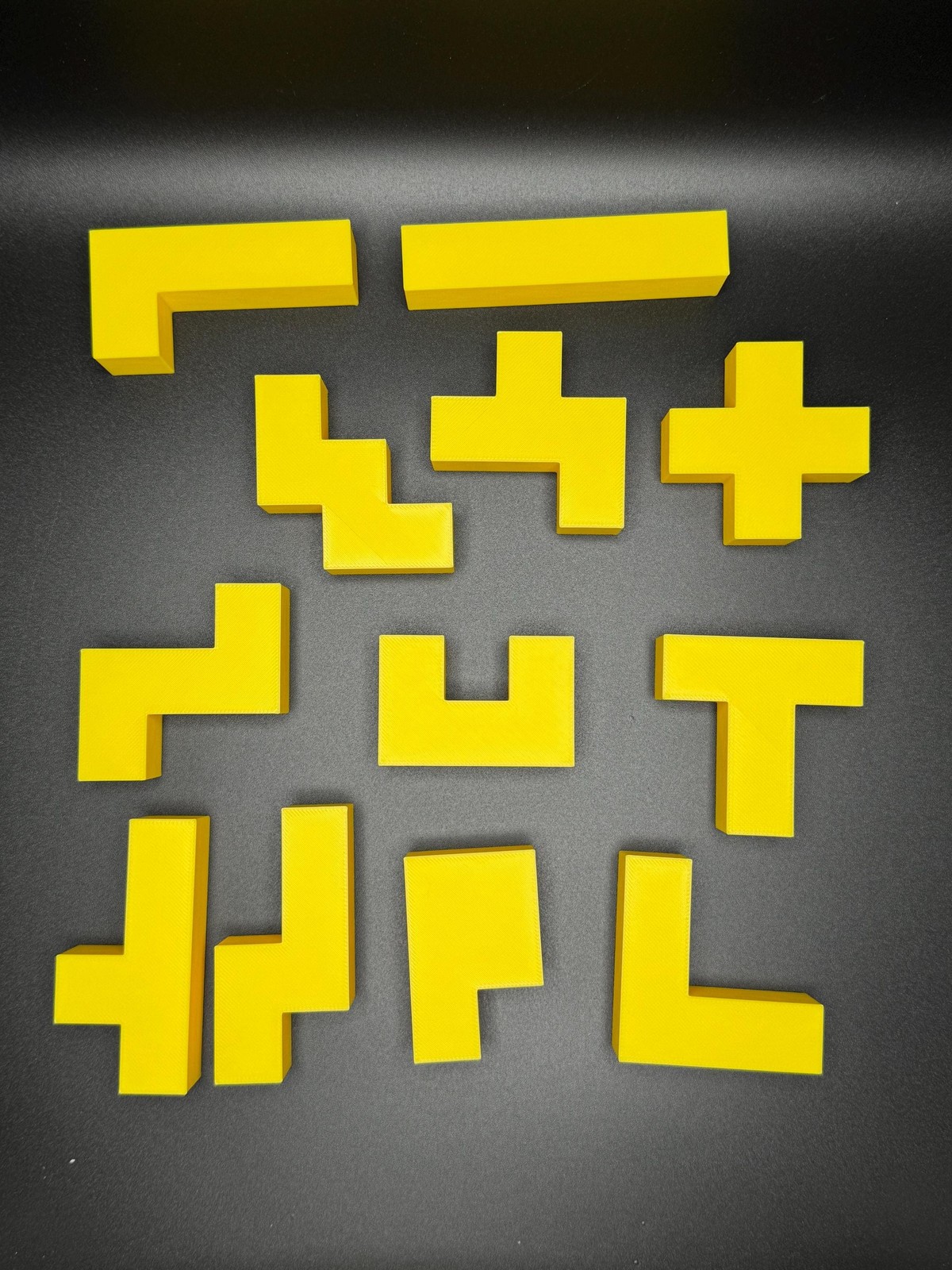 Pentomino Puzzle – 12 Unique 3D Printed Pieces, Fun Mind Challenge Gift for