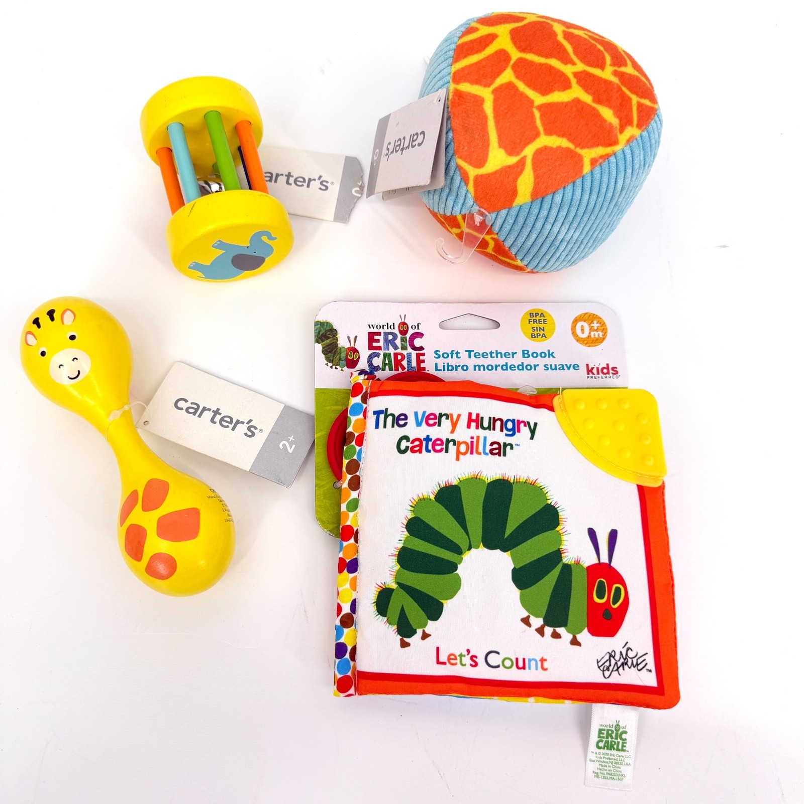 NWT Baby Bundle Carter’s Toys Eric Carle Hungry Caterpillar Soft Book Lot