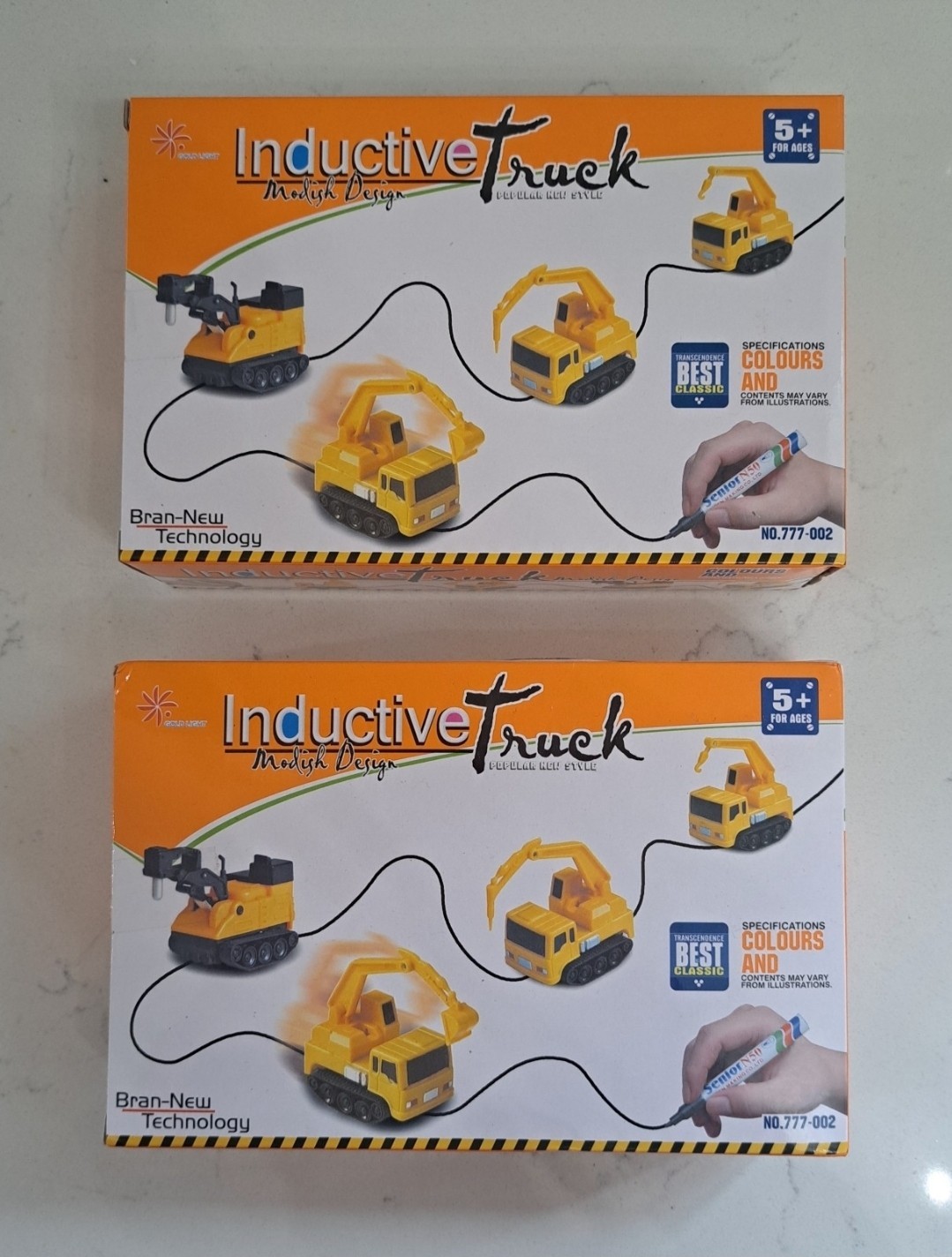 2 LOT Inductive Truck by Modish Design “Will follow any drawn line” New NIB x2