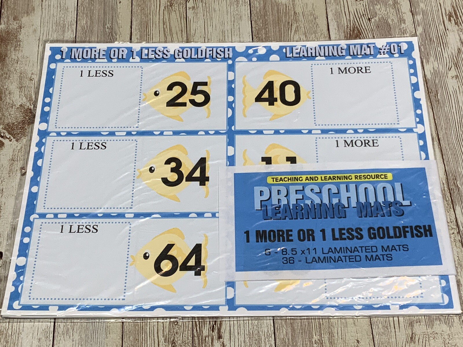 Set of 6 – Learning Mats & Cards – Laminated Activity #