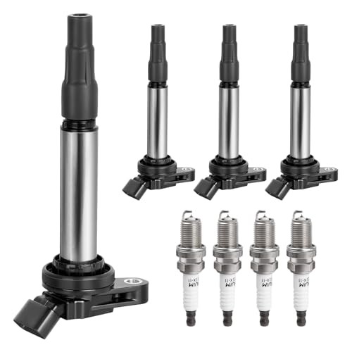 Ignition Coil Pack Spark Plugs Kit fit for 1.8 L4 Toyota Corolla Matrix Prius V,