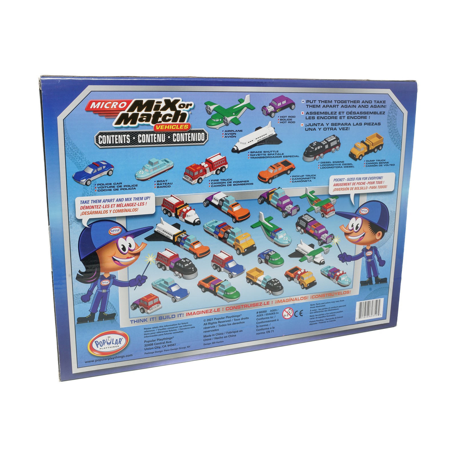 New – Popular Playthings Micro Mix or Match Vehicles – Ages 3+ | 1+ players