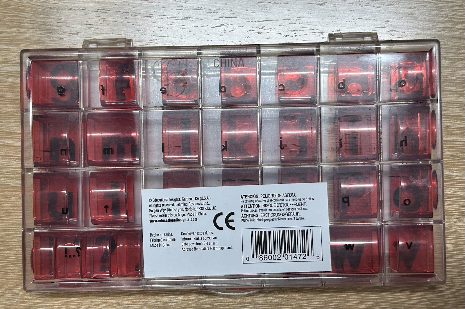 See and Stamp Lower Case Alphabet Transparent Stamps Educational English, Used