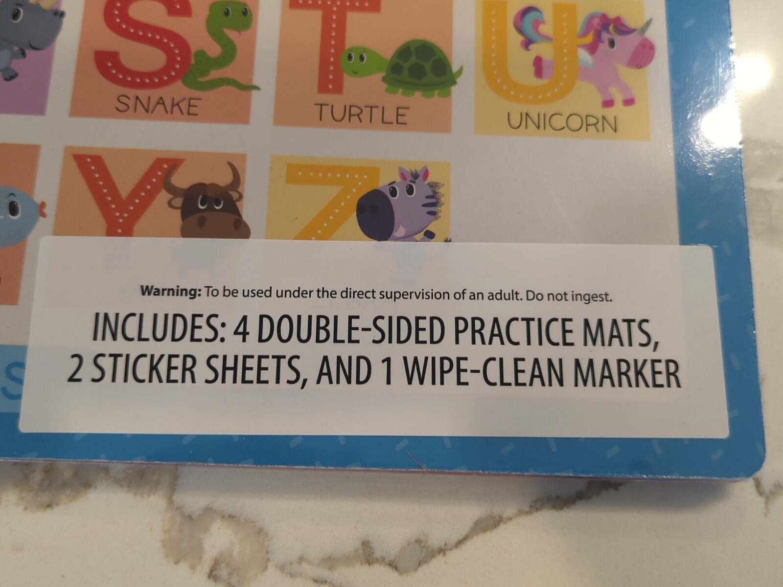 4 Pack Double-sided Learning Practice Mats Two Bonus Sticker Sheets And Marker