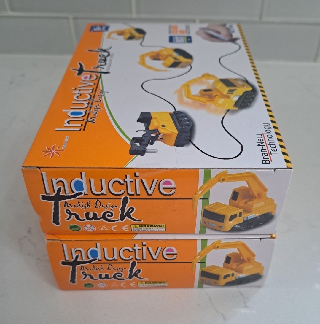 2 LOT Inductive Truck by Modish Design “Will follow any drawn line” New NIB x2