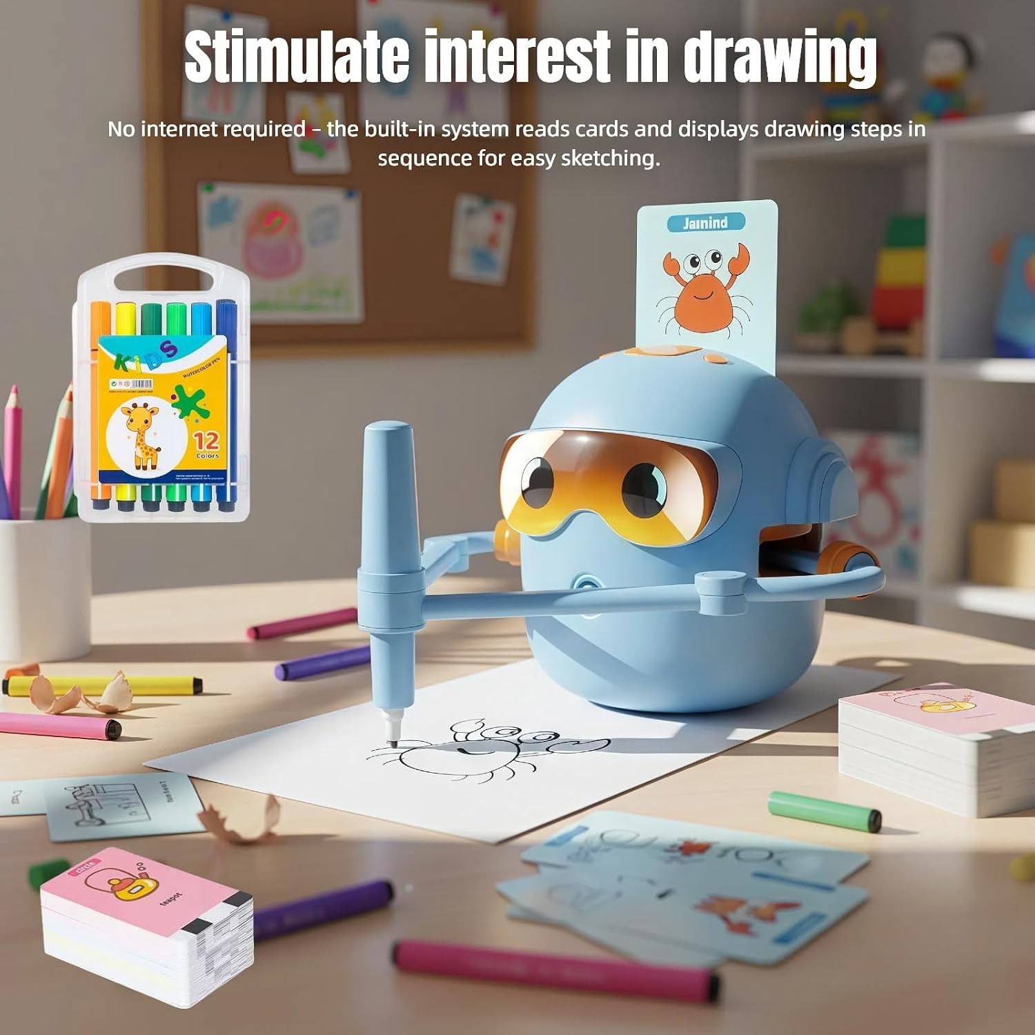 Automated drawing robot with templates