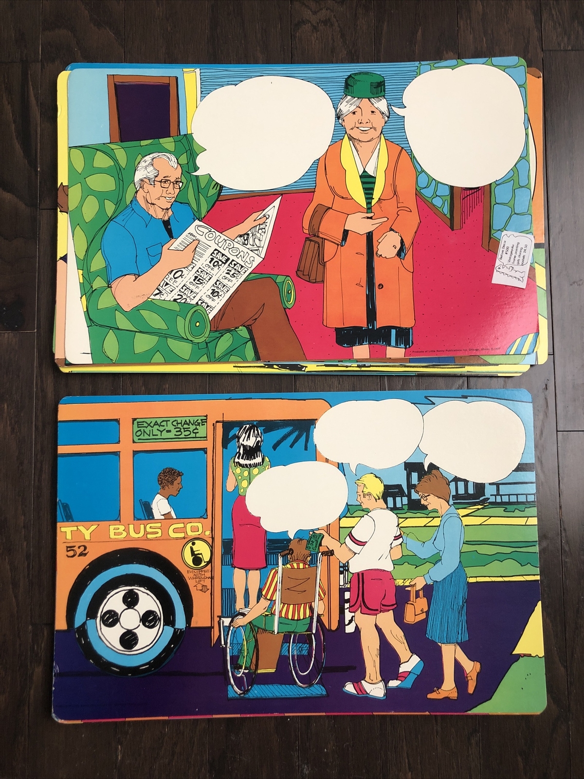 1977 Lot Of 15 Educational Posters English Vintage ESL ELL
