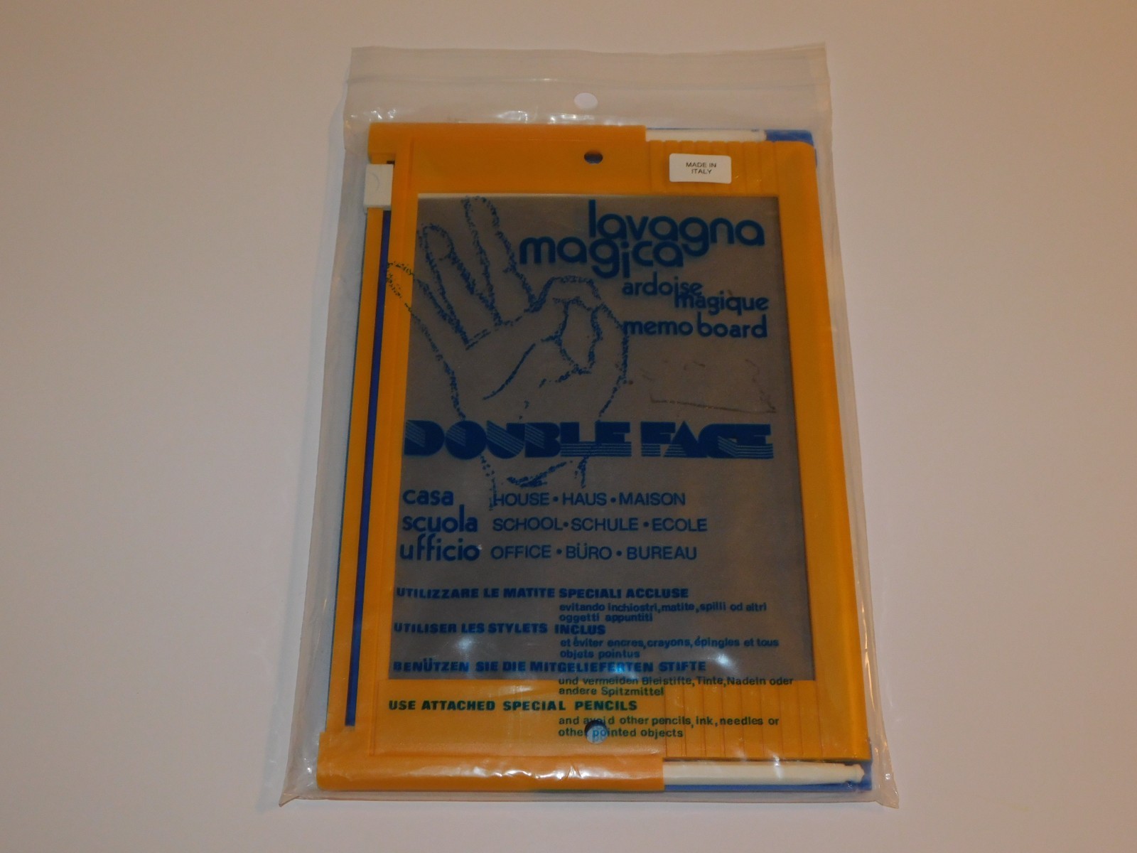 LAVAGNETTA LAVAGNA MAGICA ARDOISE MEMO DOUBLE FACE VINTAGE MAGIC ERASE BOARD NEW