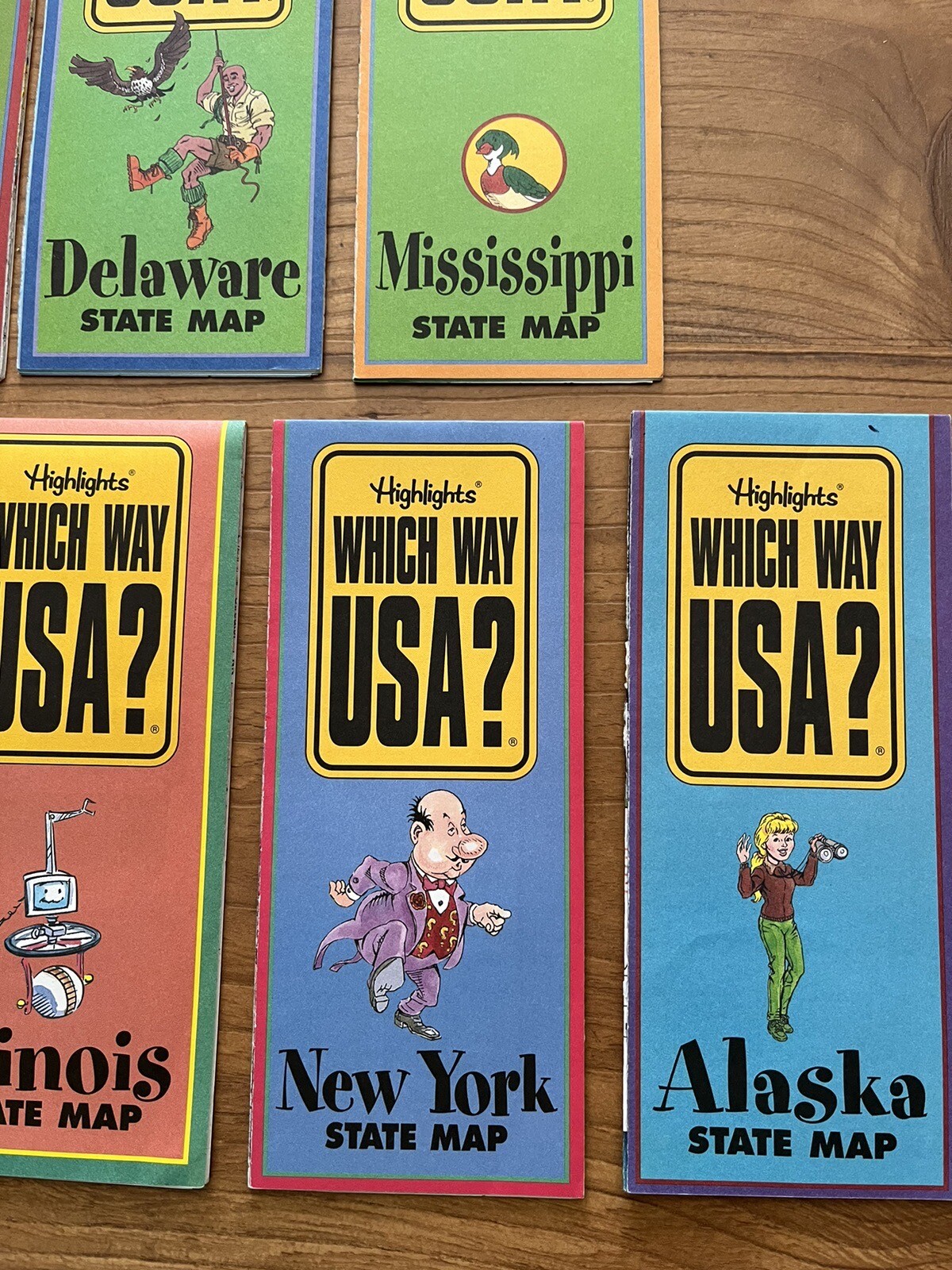 Highlights Which Way USA? State Maps Fun Facts 1999 Educational Collectible
