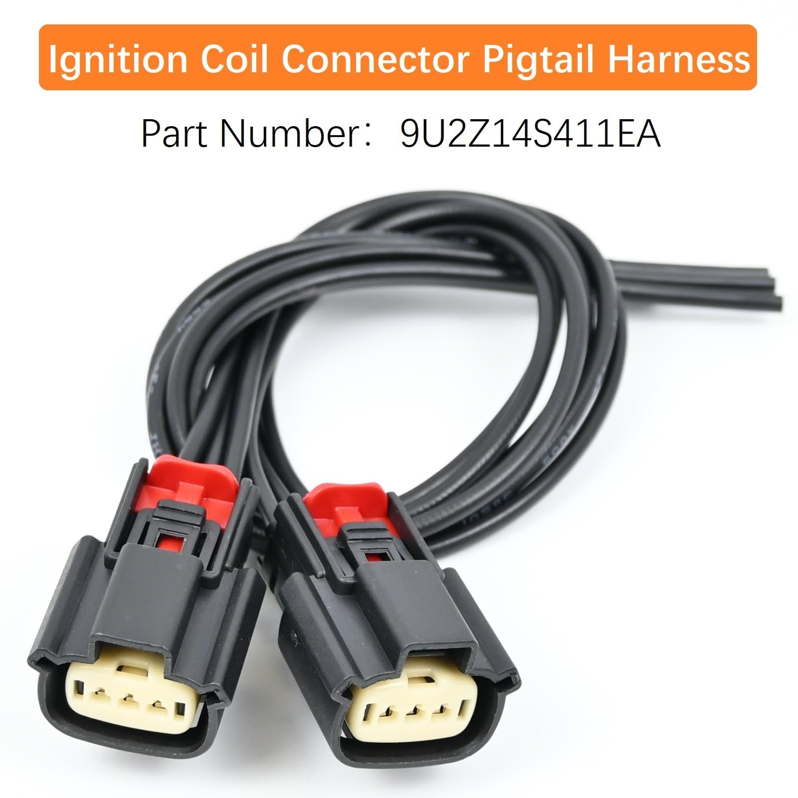2Pcs Ignition Coil Connector Pigtail Harness 9U2Z14S411EA for Ford V6 V8 Flex…