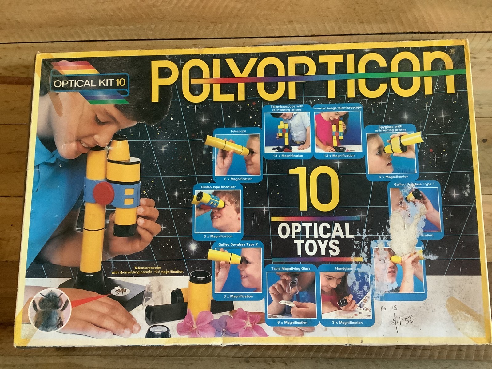 POLYOPTICON – ORIGINAL COMPLETE KIT – 10 OPTICAL TOYS – VINTAGE SET INSTRUCTIONS