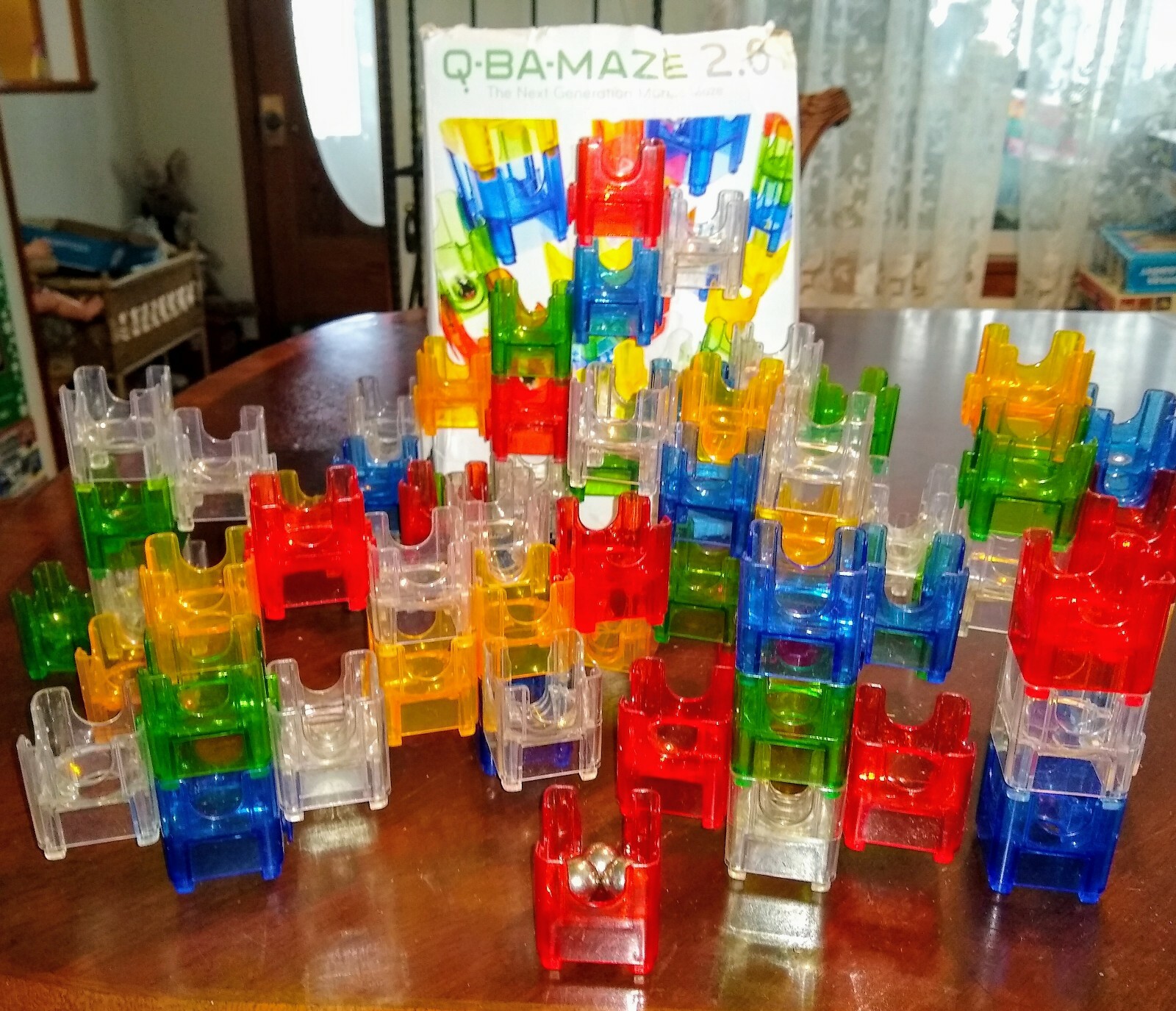 Mindware Q-BA-MAZE 2.0 Big Box 69 Pices 3 Metal Marbles Original Box No Booklet