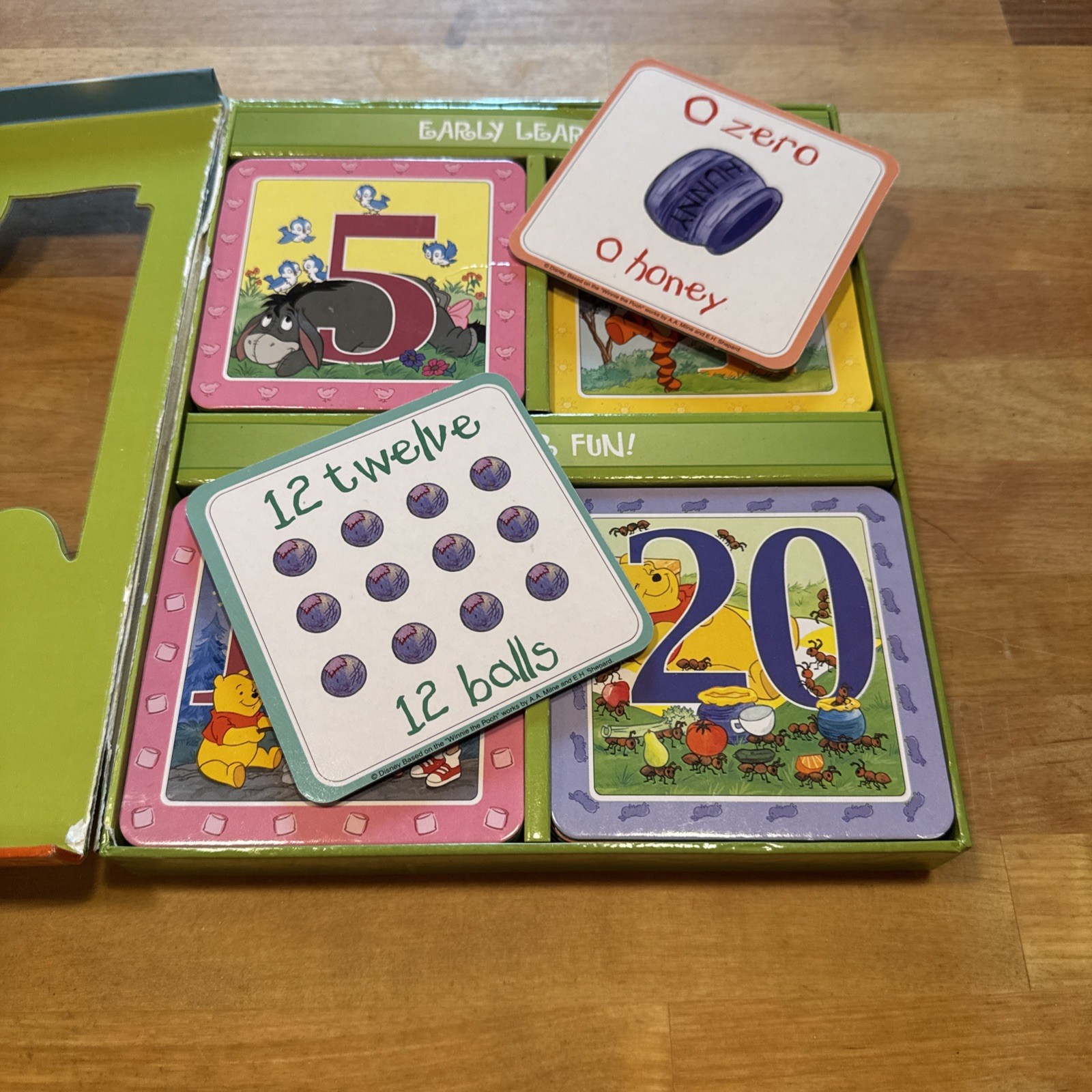 Disney Early Learning Tigger 123 Number Cards 0-25(missing #19)