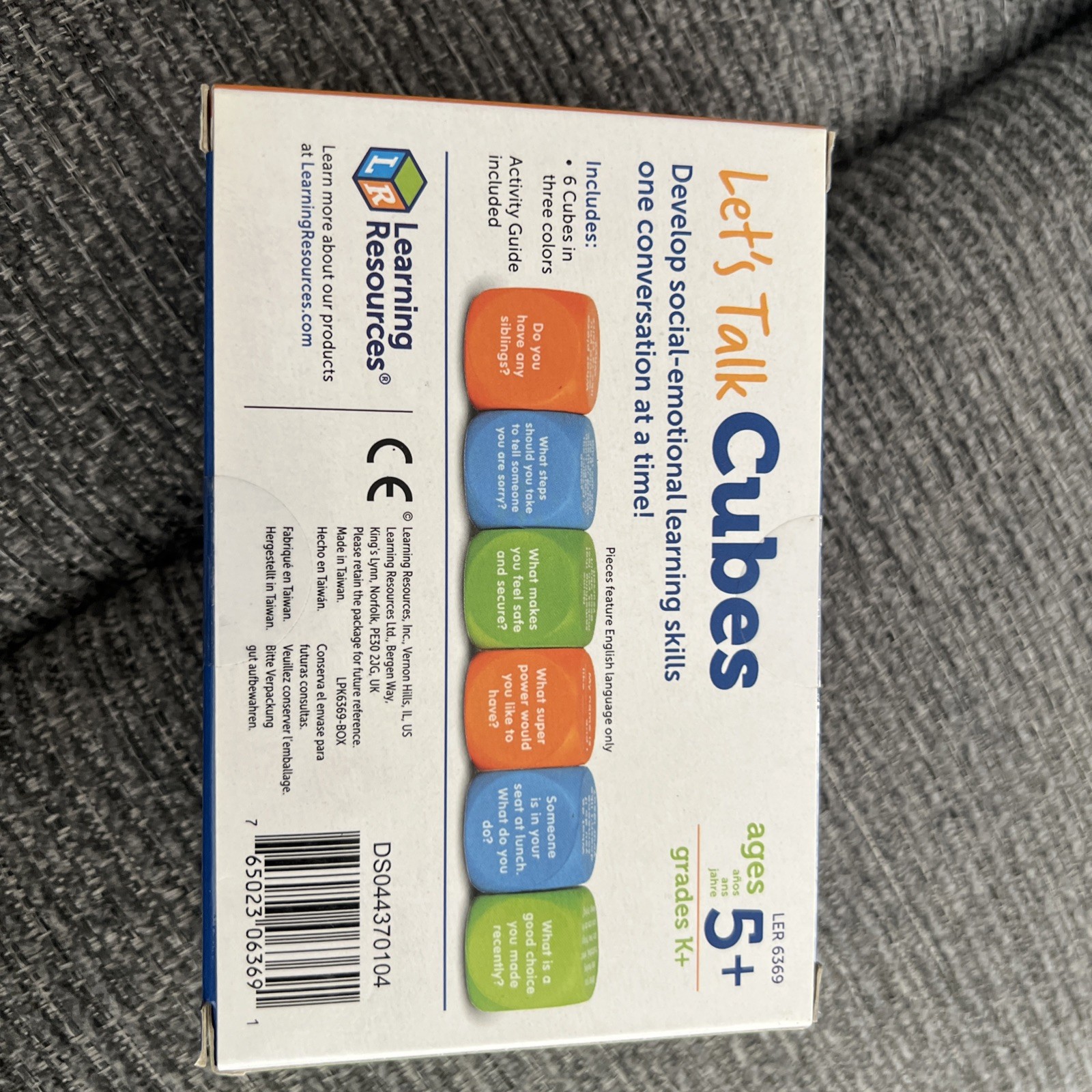 Learning Resources Let’s Talk Cubes Social Skills Game Ages 5+ | 6 Dice Set NEW