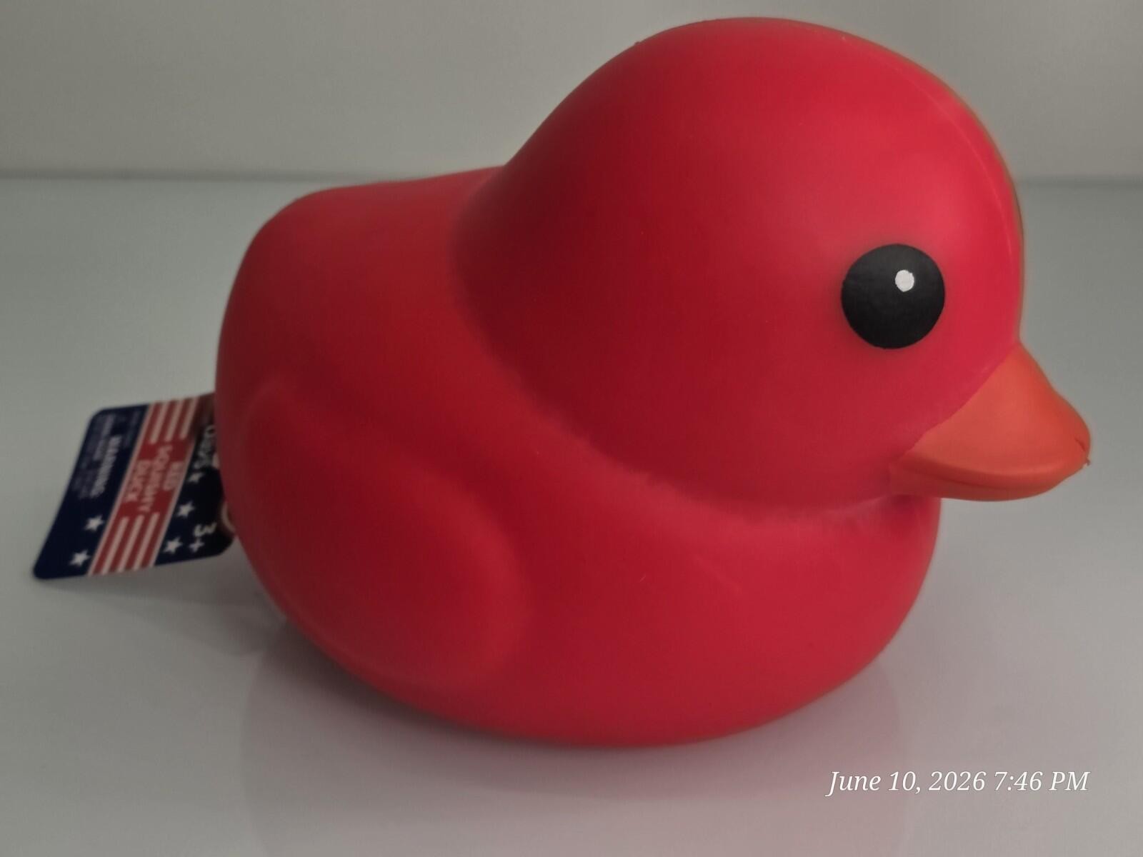 Sunny Days Jumbo Red Squishy Duck Stress Toy New Sealed